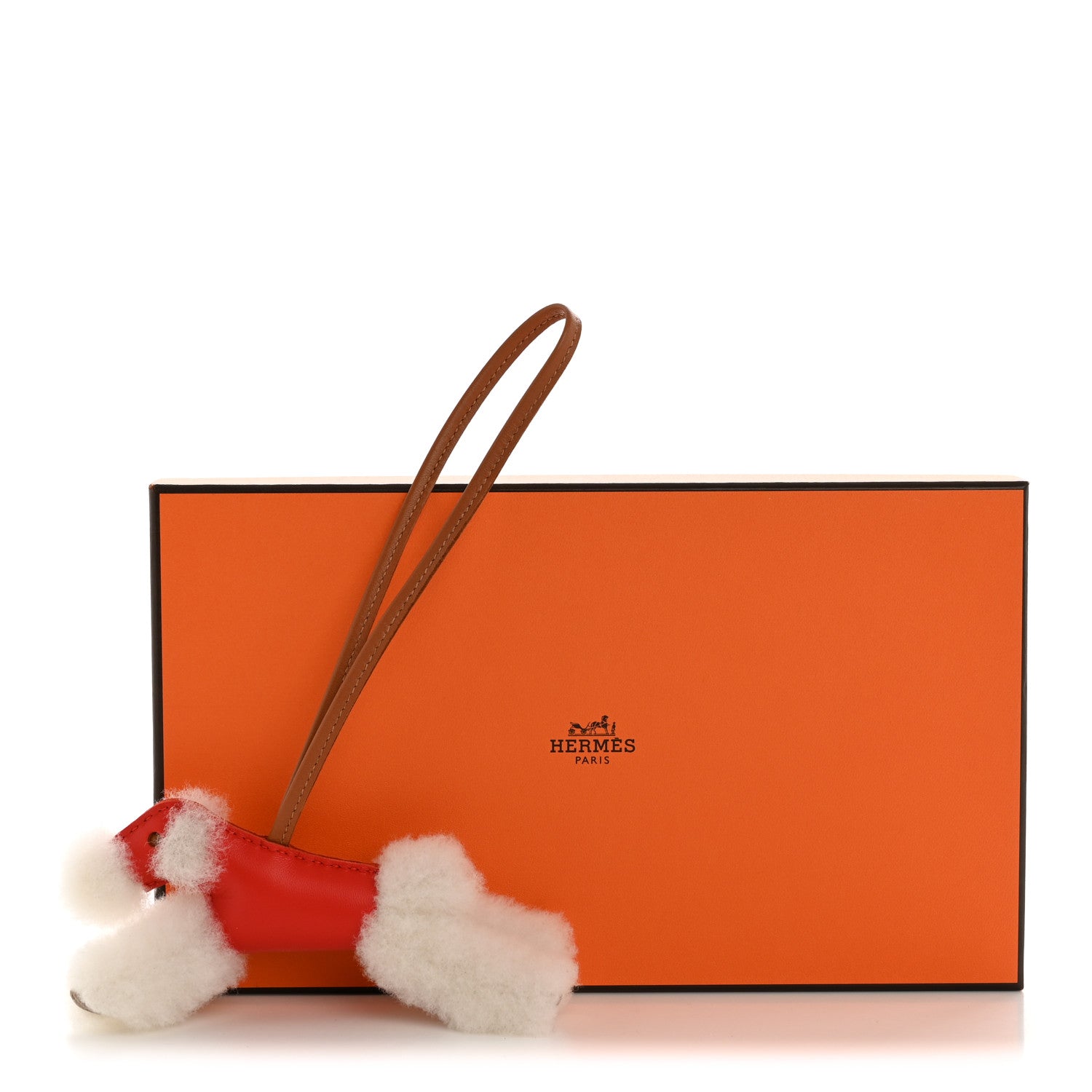 Milo Lambskin Shearling Budy Charm Capucine Ecru Gold