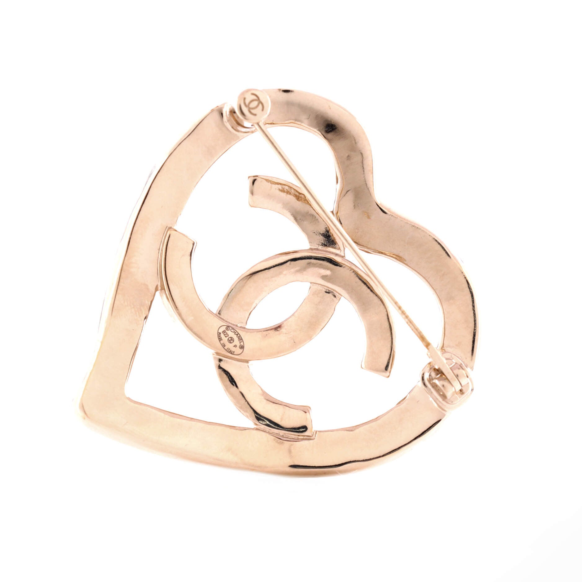 Coco In Love Heart CC Brooch Metal