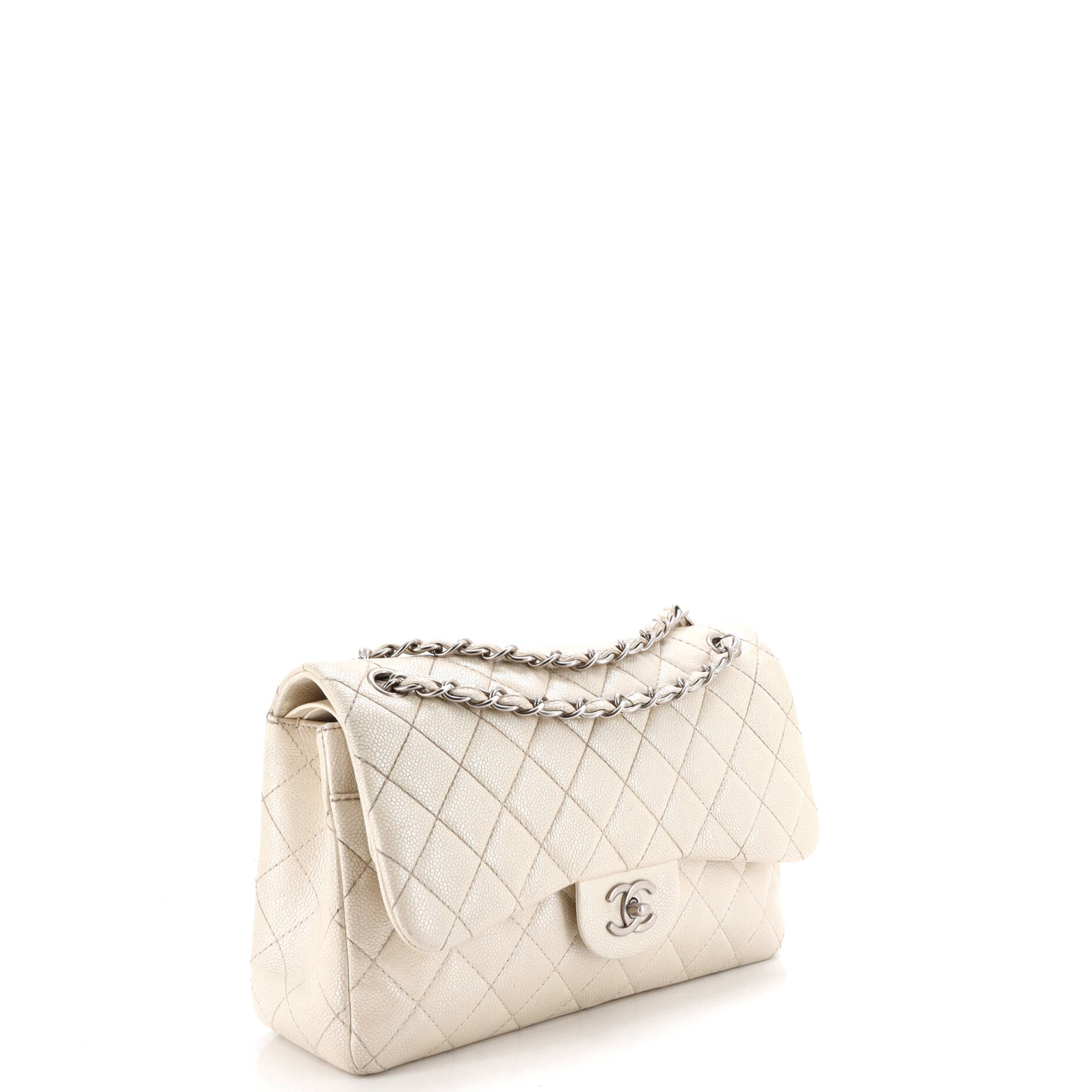 Classic Double Flap Bag Quilted Iridescent Caviar Jumbo
