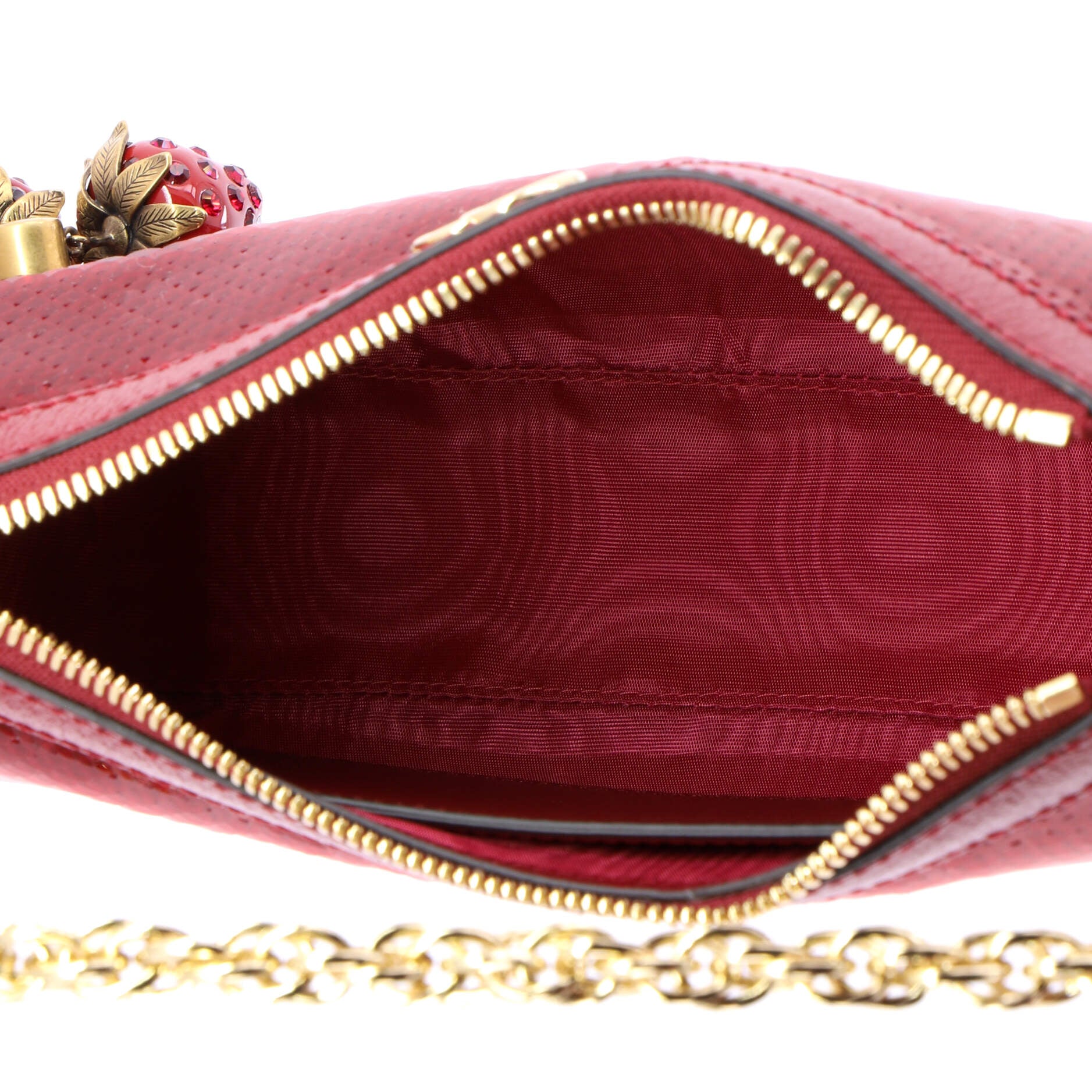 Strawberry Ophidia Shoulder Bag Sequins Small
