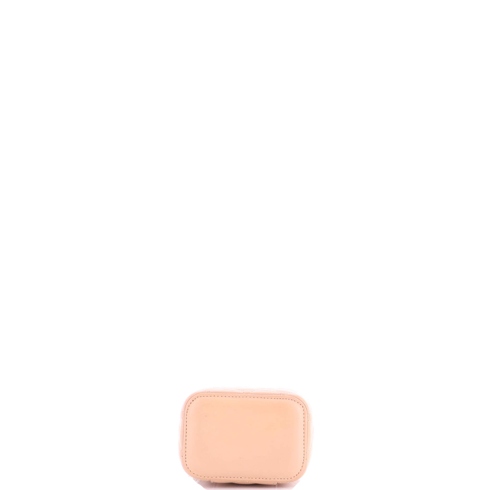 Classic Top Handle Vanity Case with Chain Quilted Lambskin Mini