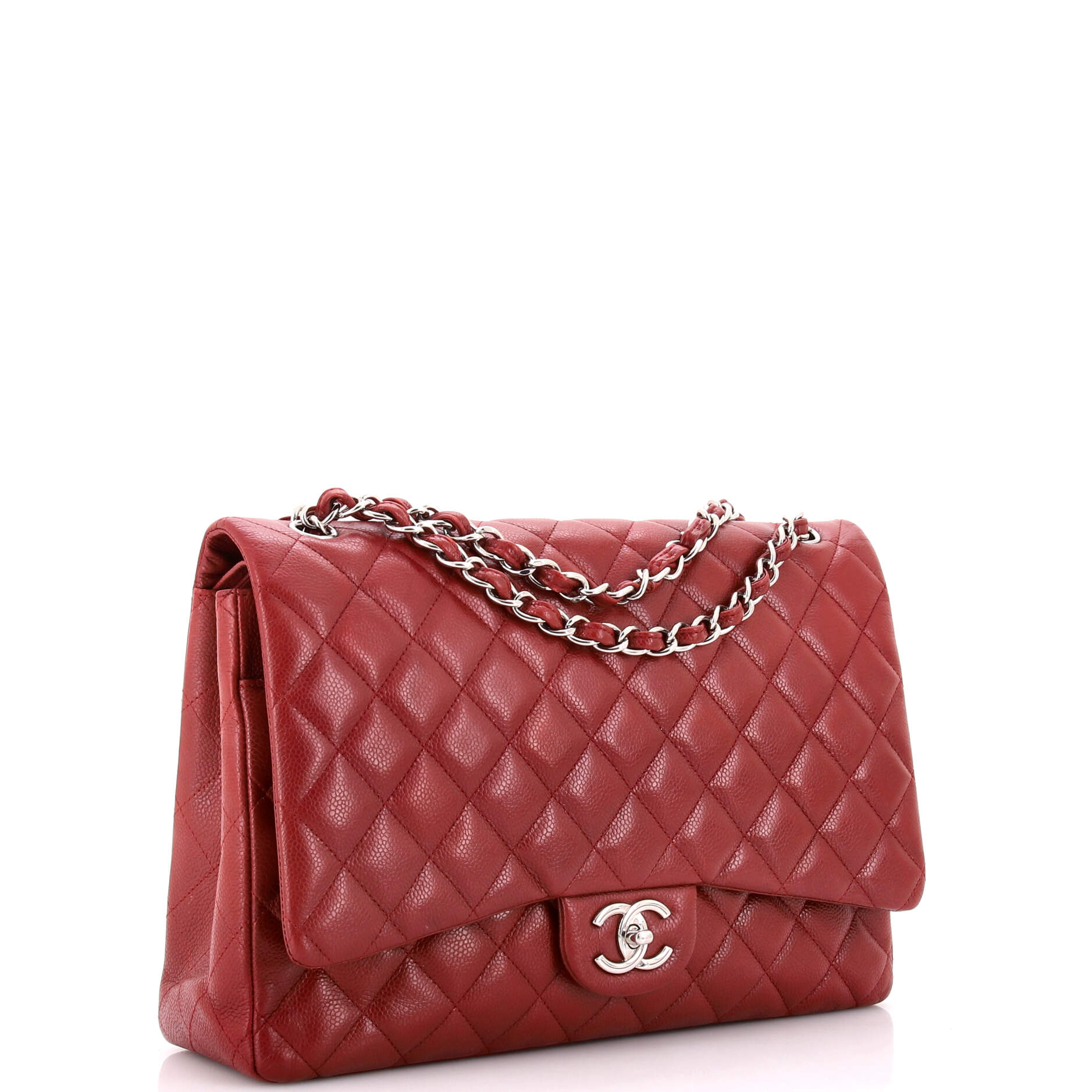 Classic Double Flap Bag Quilted Caviar Maxi