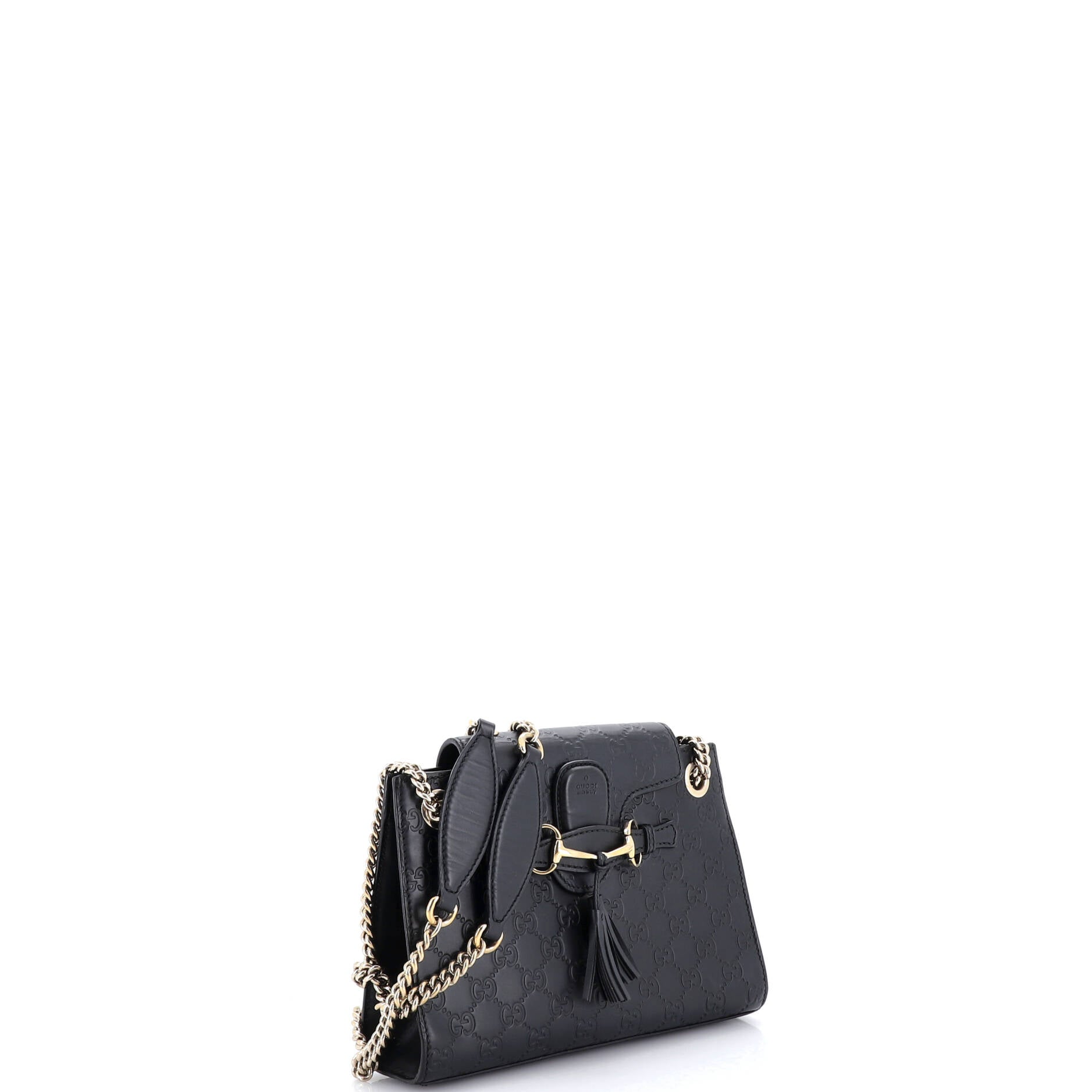 Emily Chain Flap Shoulder Bag Guccissima Leather Small
