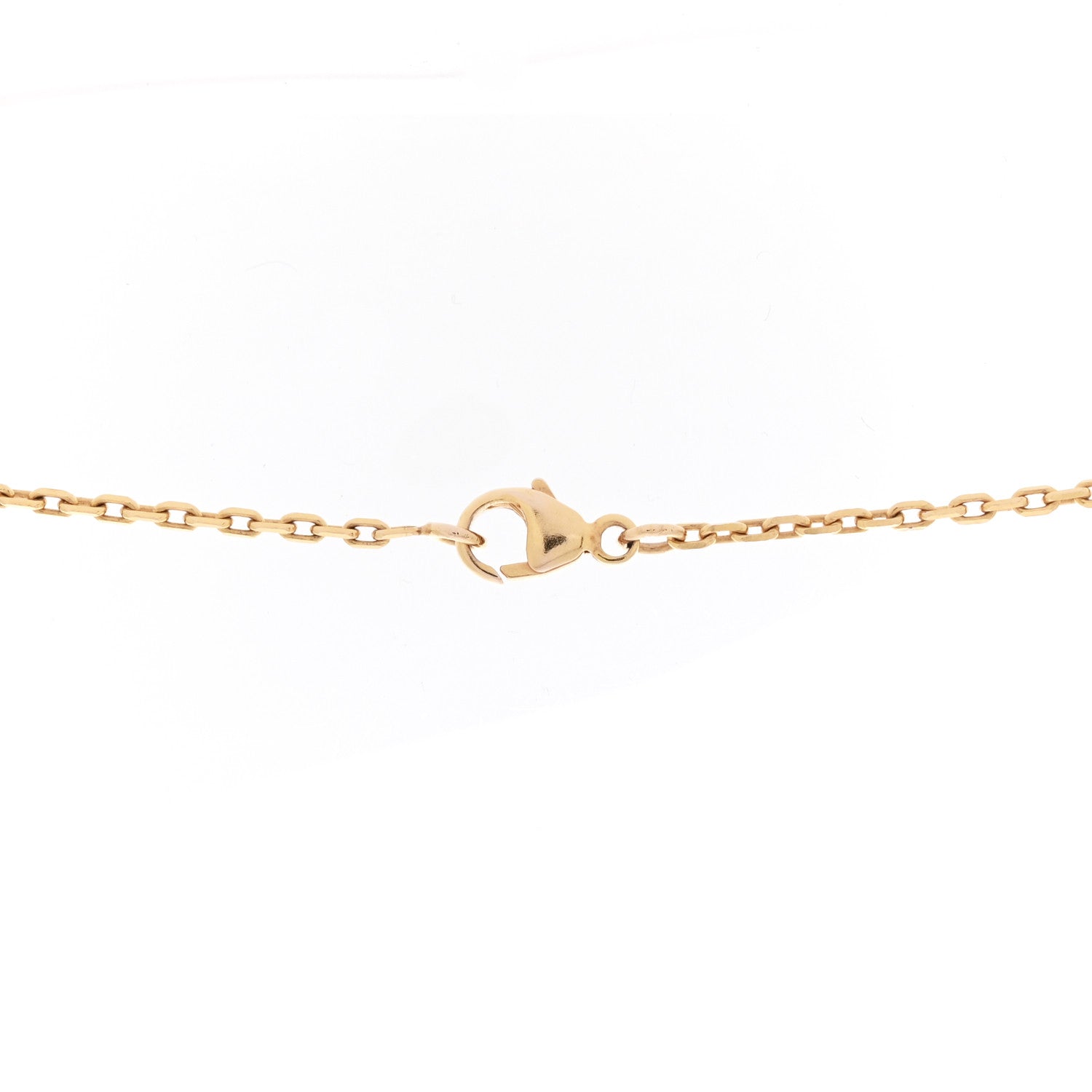 Lacquered Gold Pop H Pendant Necklace White