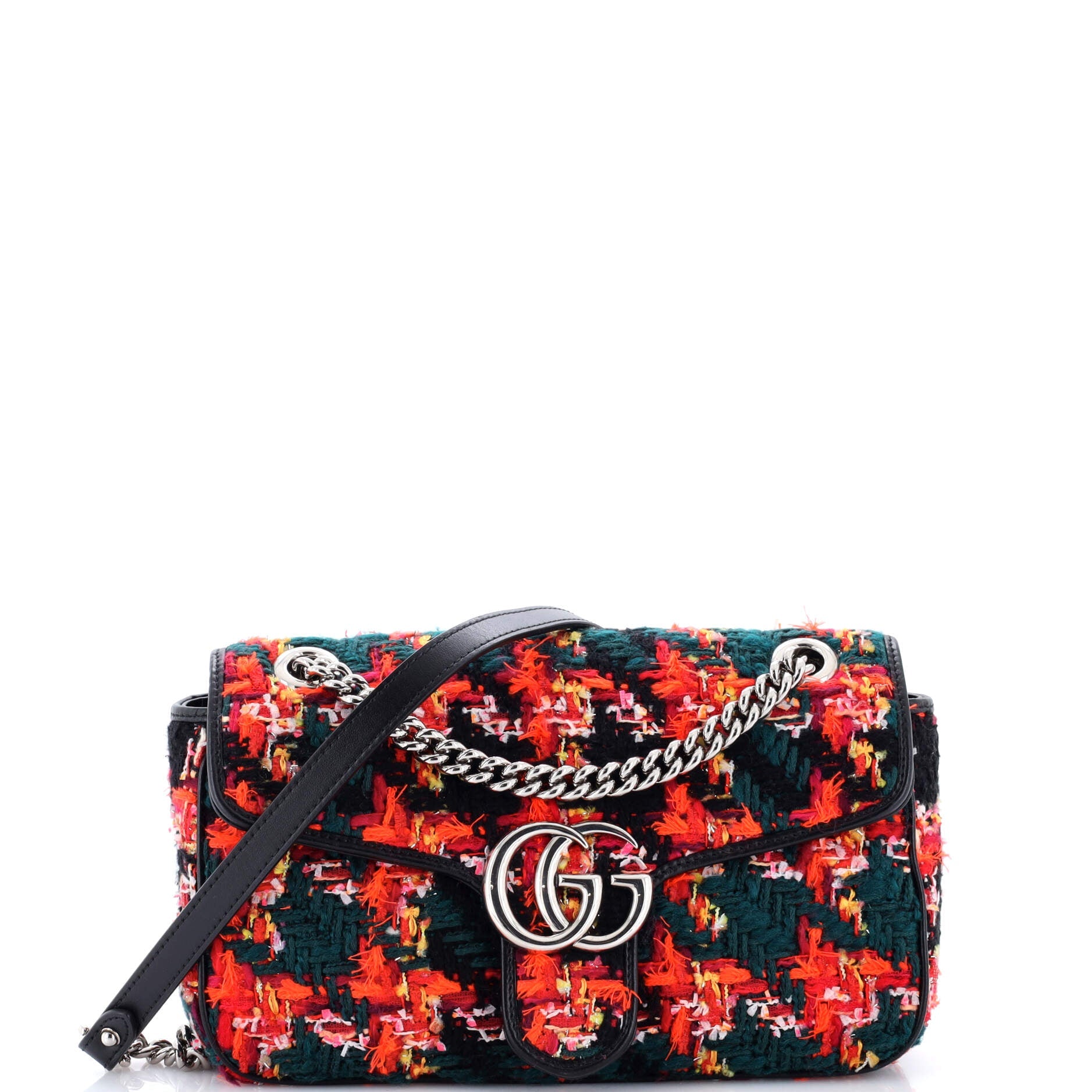 GG Marmont Flap Bag Tweed Small