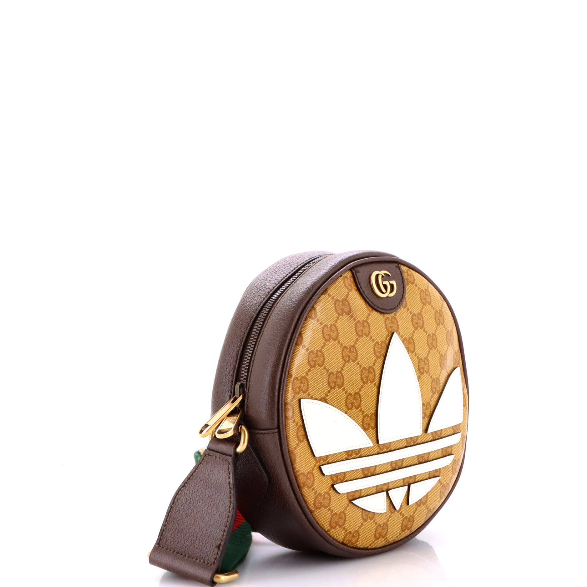 x adidas Ophidia Round Crossbody Bag GG Coated Canvas Small