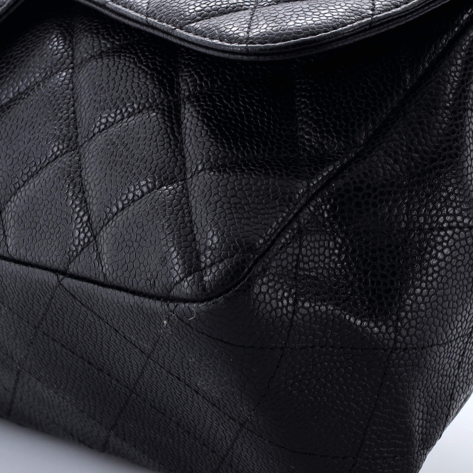 Vintage Classic Single Flap Bag Quilted Caviar Jumbo