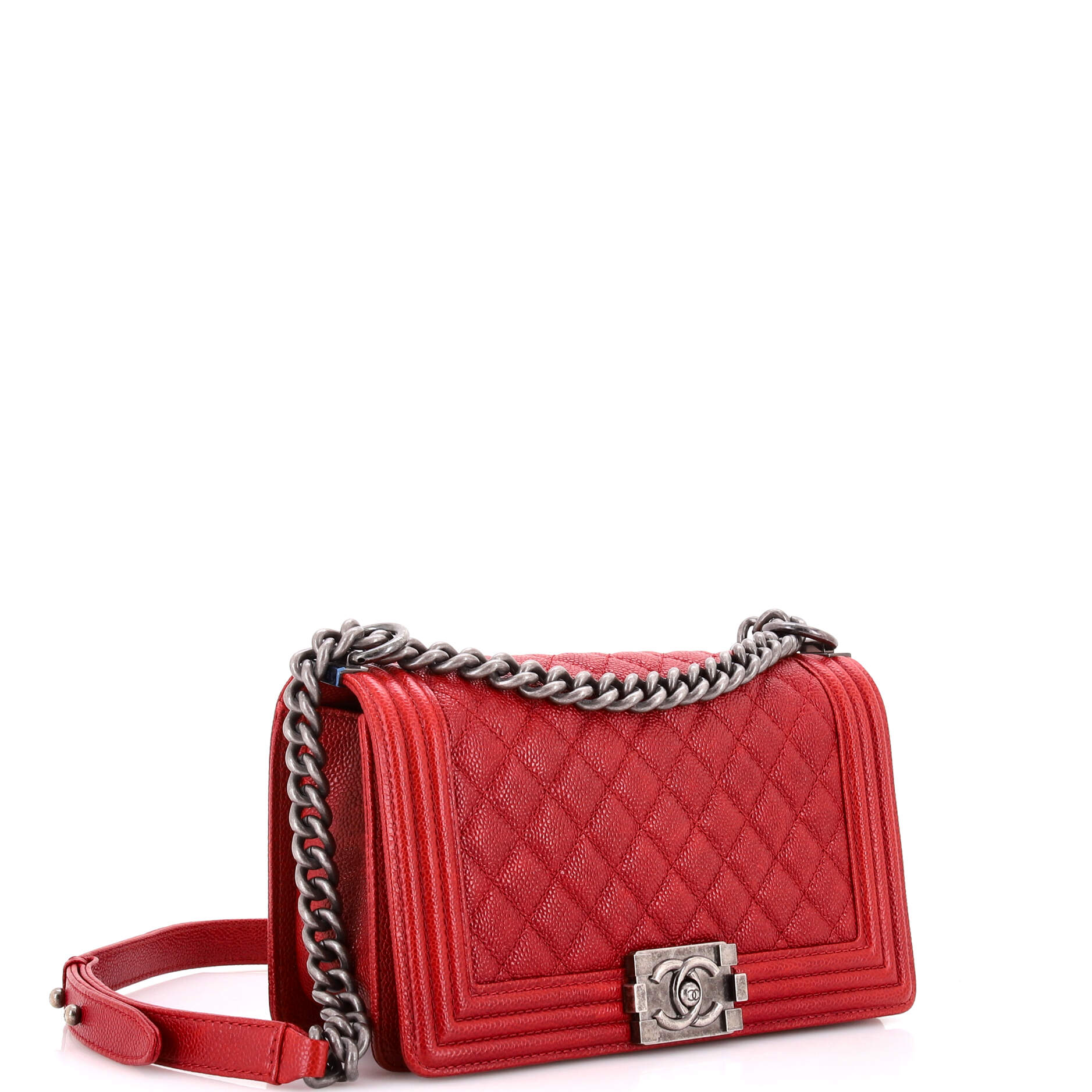 Boy Flap Bag Quilted Caviar Old Medium