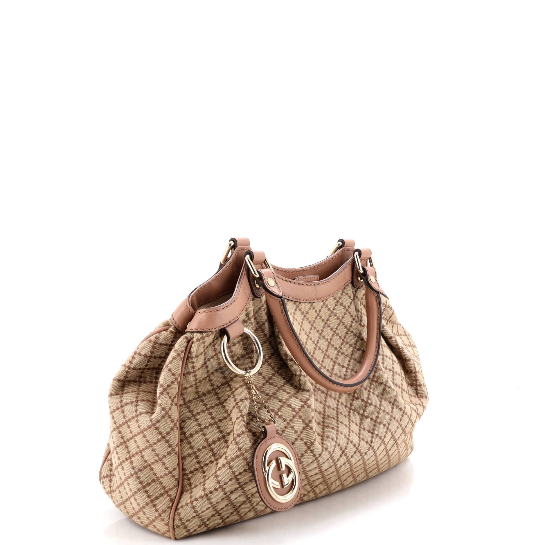 Sukey Tote Diamante Canvas with Leather Medium