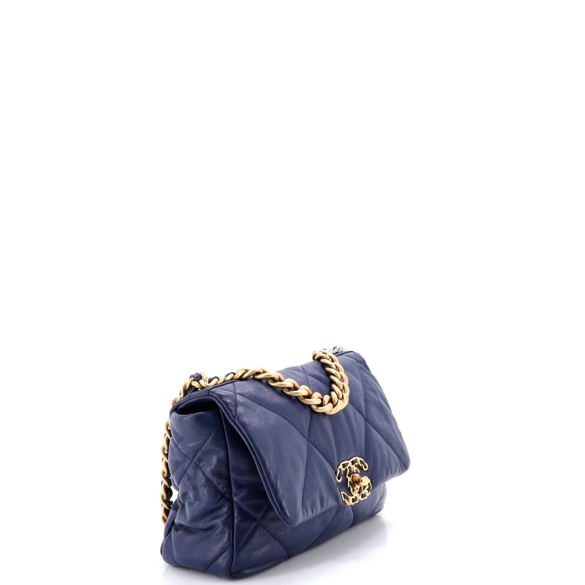 19 Flap Bag Quilted Leather Medium