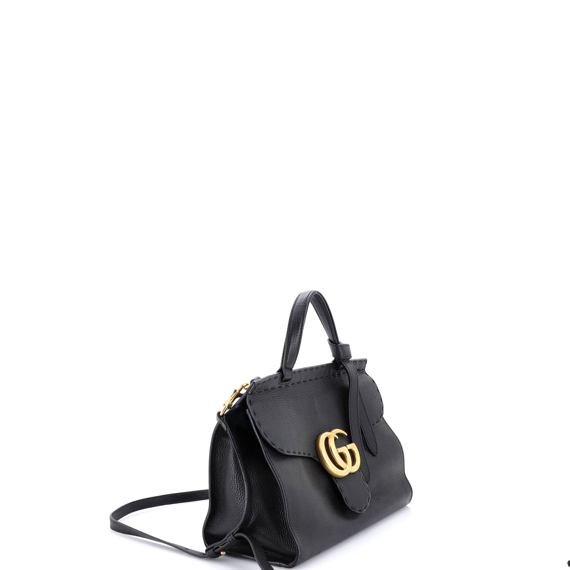 GG Marmont Top Handle Bag Leather Small