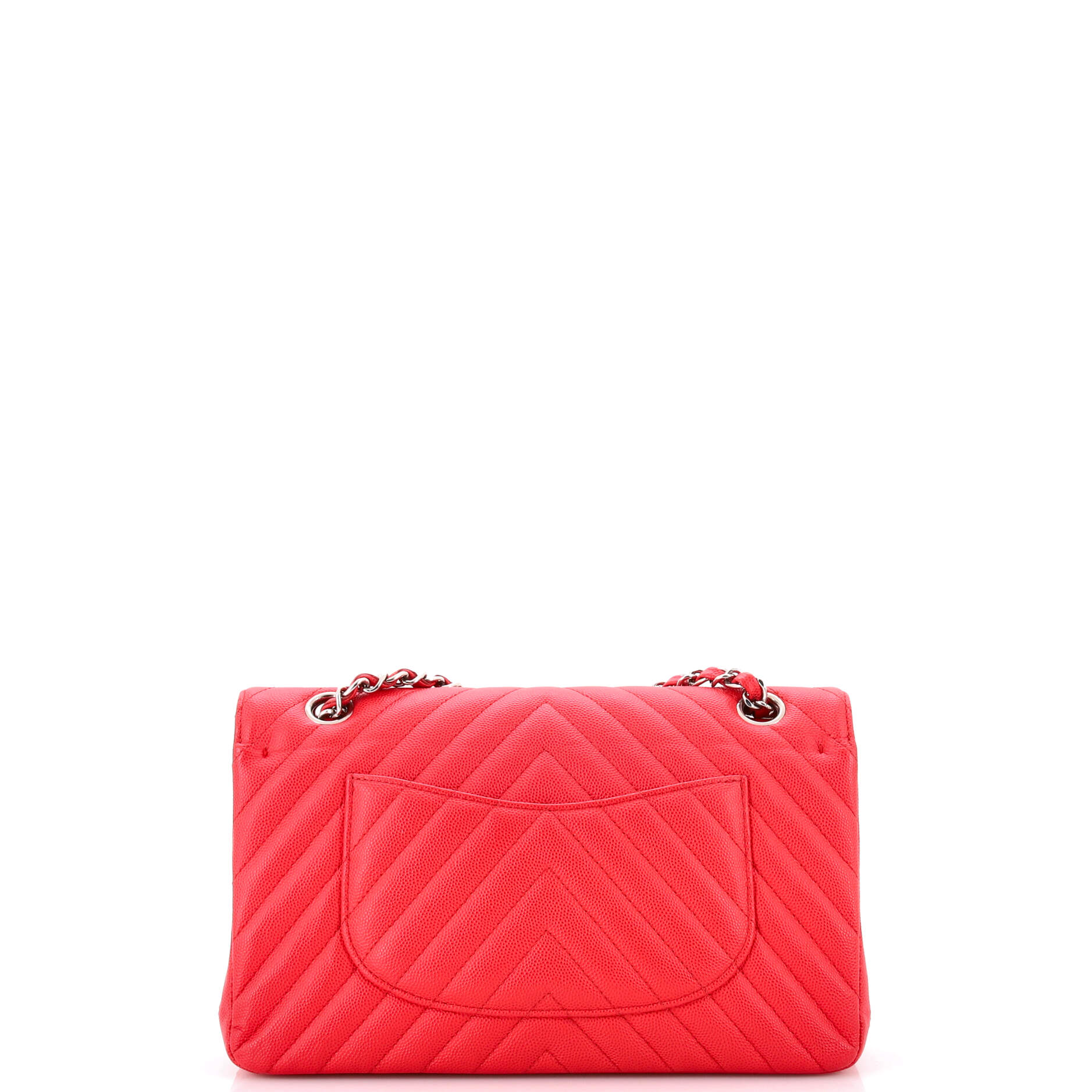 Classic Double Flap Bag Chevron Caviar Medium