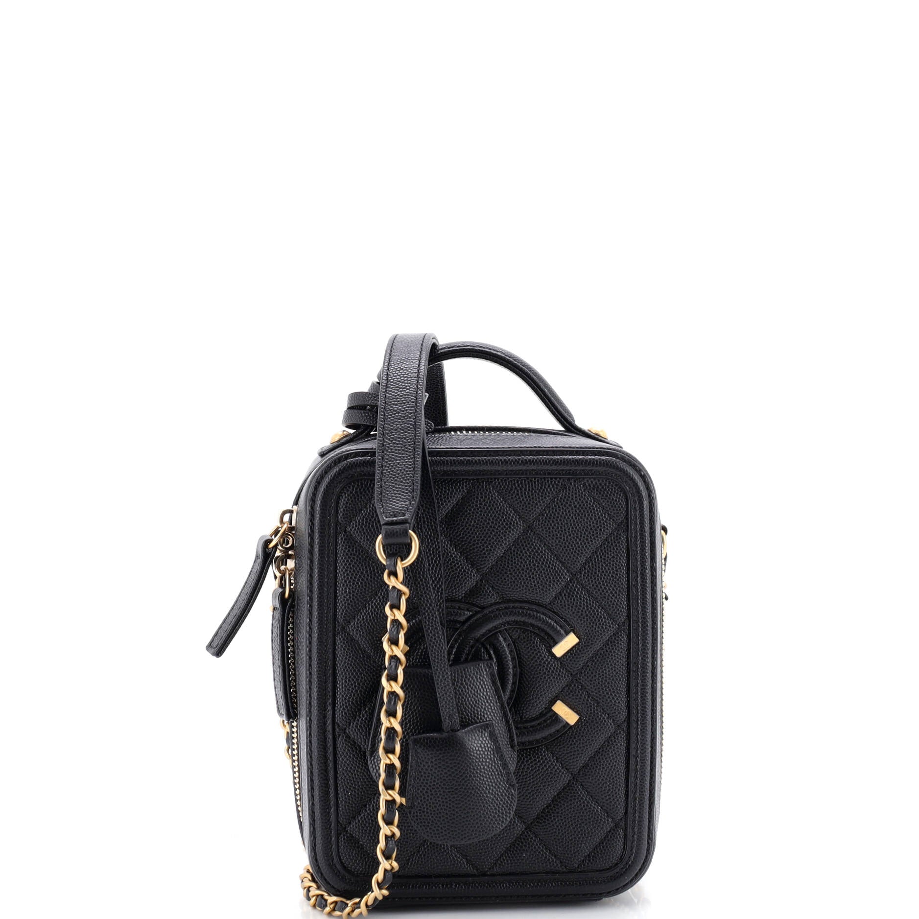 Filigree Vertical Vanity Case Quilted Caviar