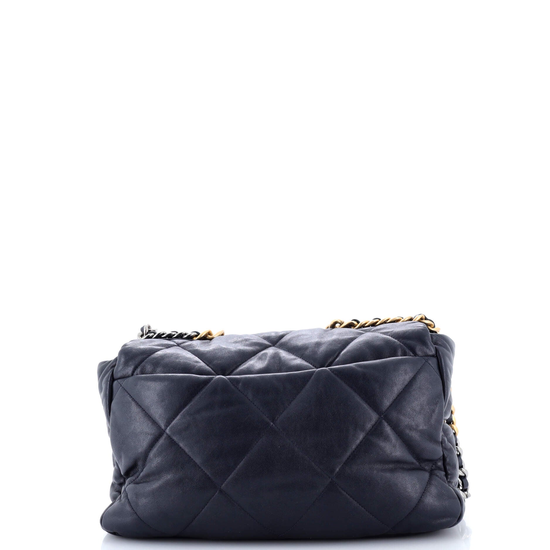 19 Flap Bag Quilted Leather Maxi