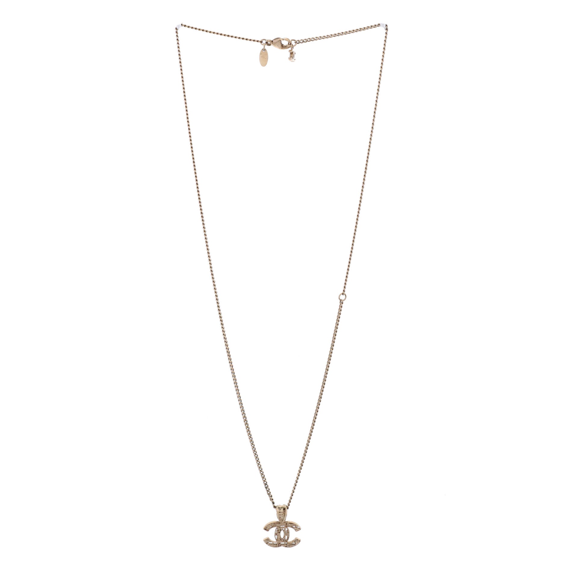 CC Tweed Effect Pendant Necklace Metal