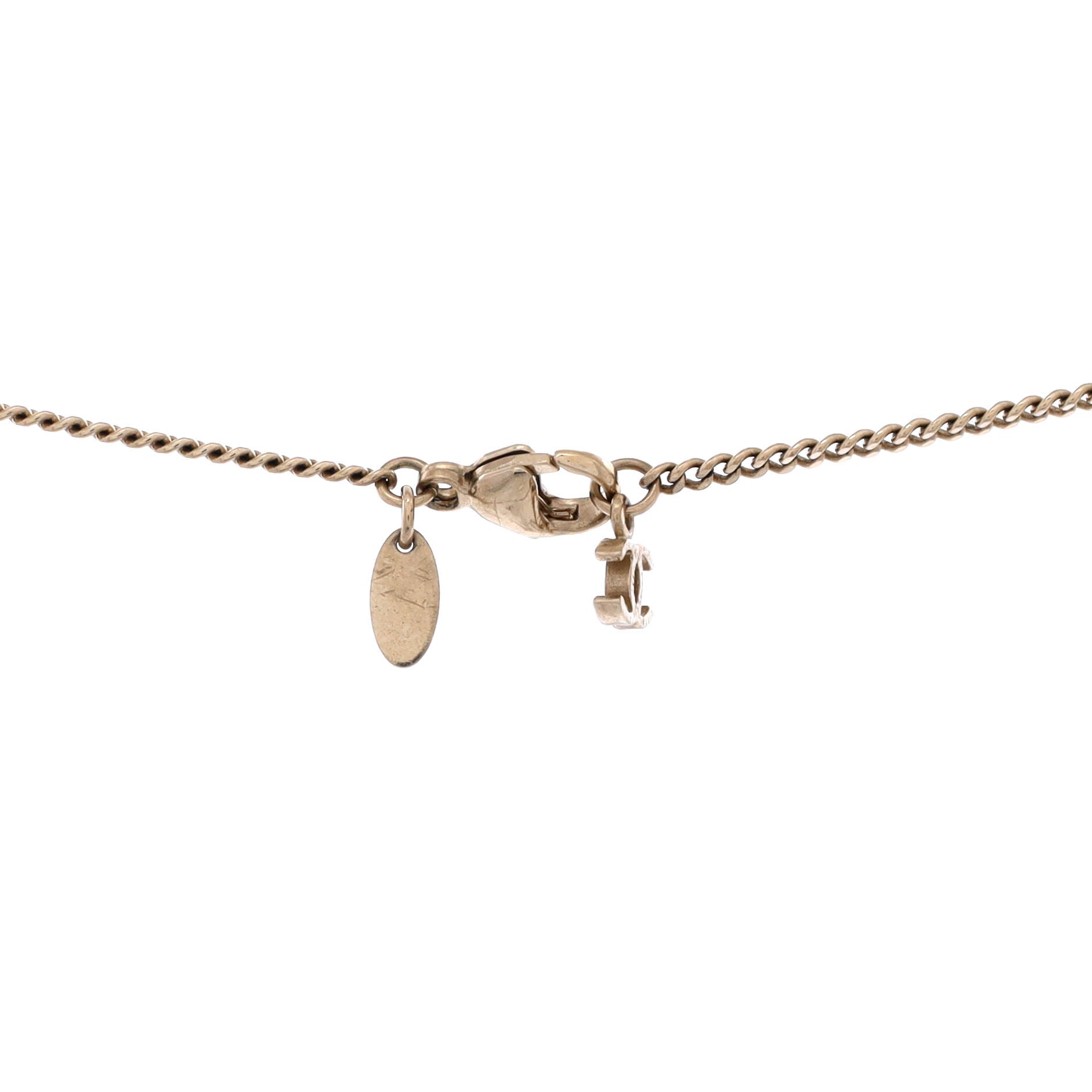 CC Tweed Effect Pendant Necklace Metal