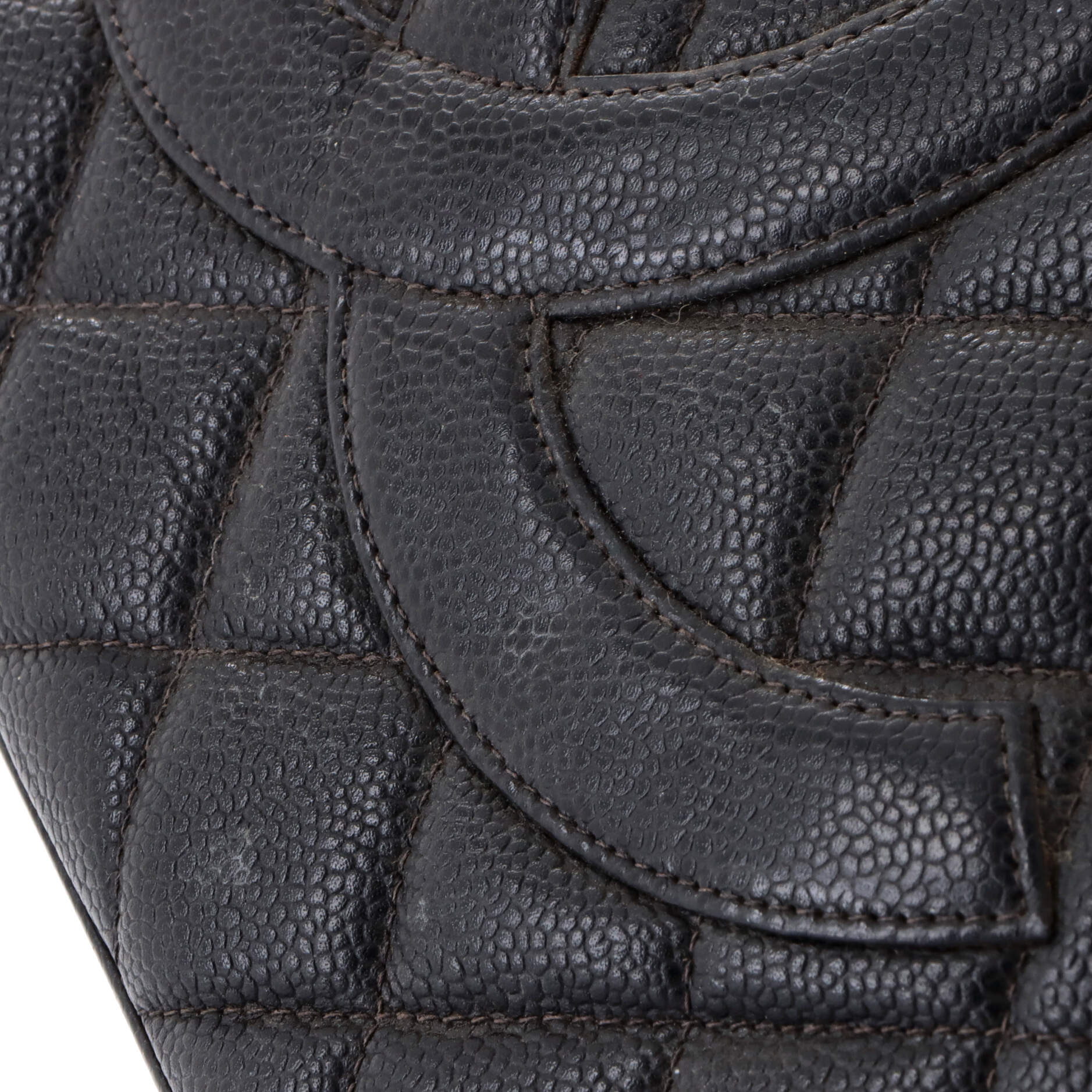 Medallion Tote Quilted Caviar
