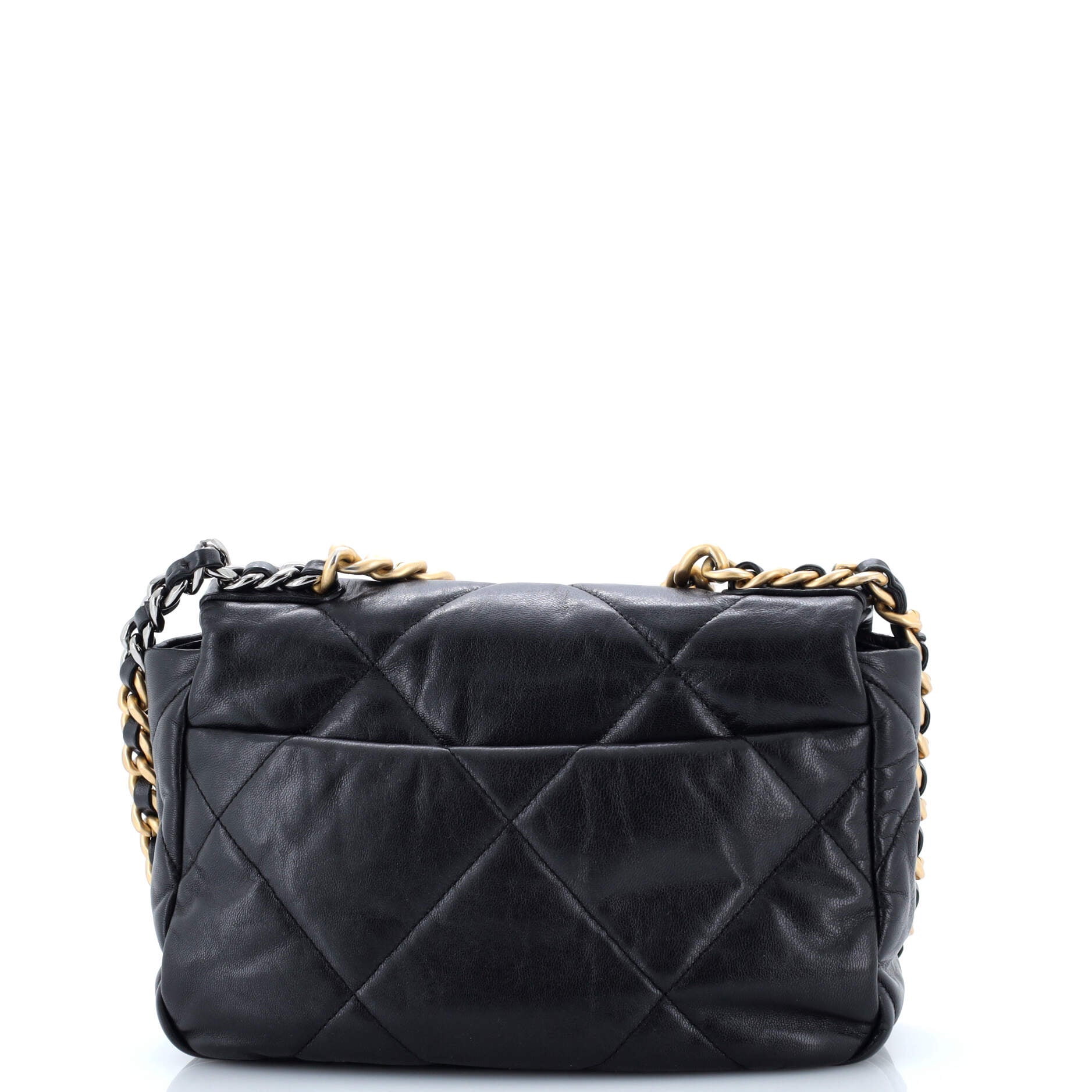 19 Flap Bag Quilted Leather Medium