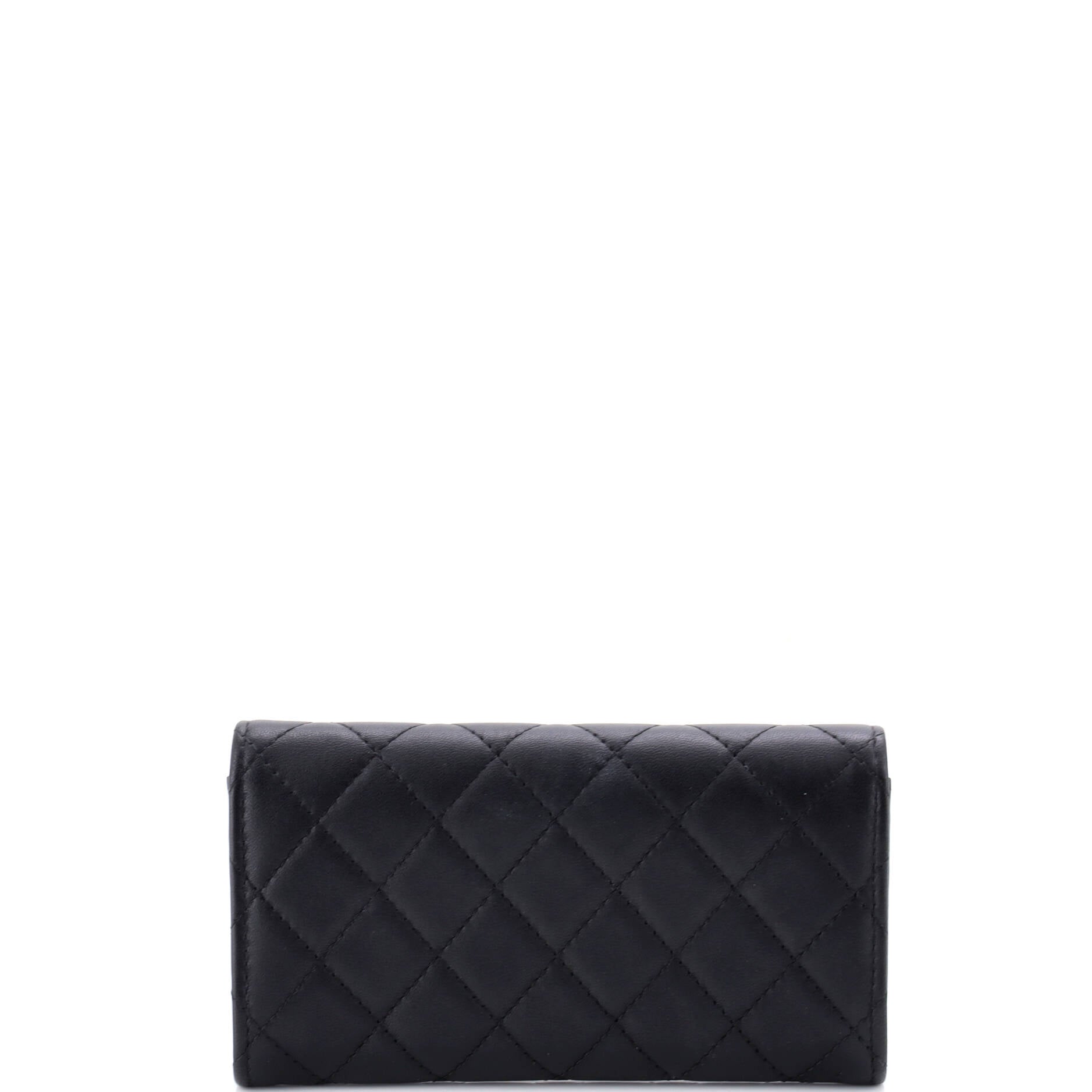 Quilted CC Flap Wallet Quilted Lambskin Long