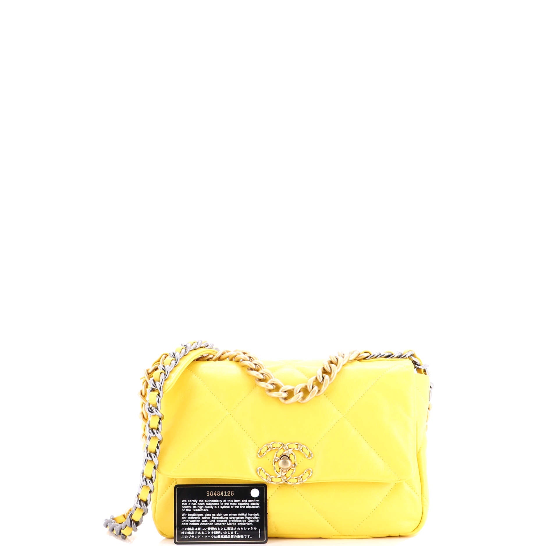 19 Flap Bag Quilted Leather Medium