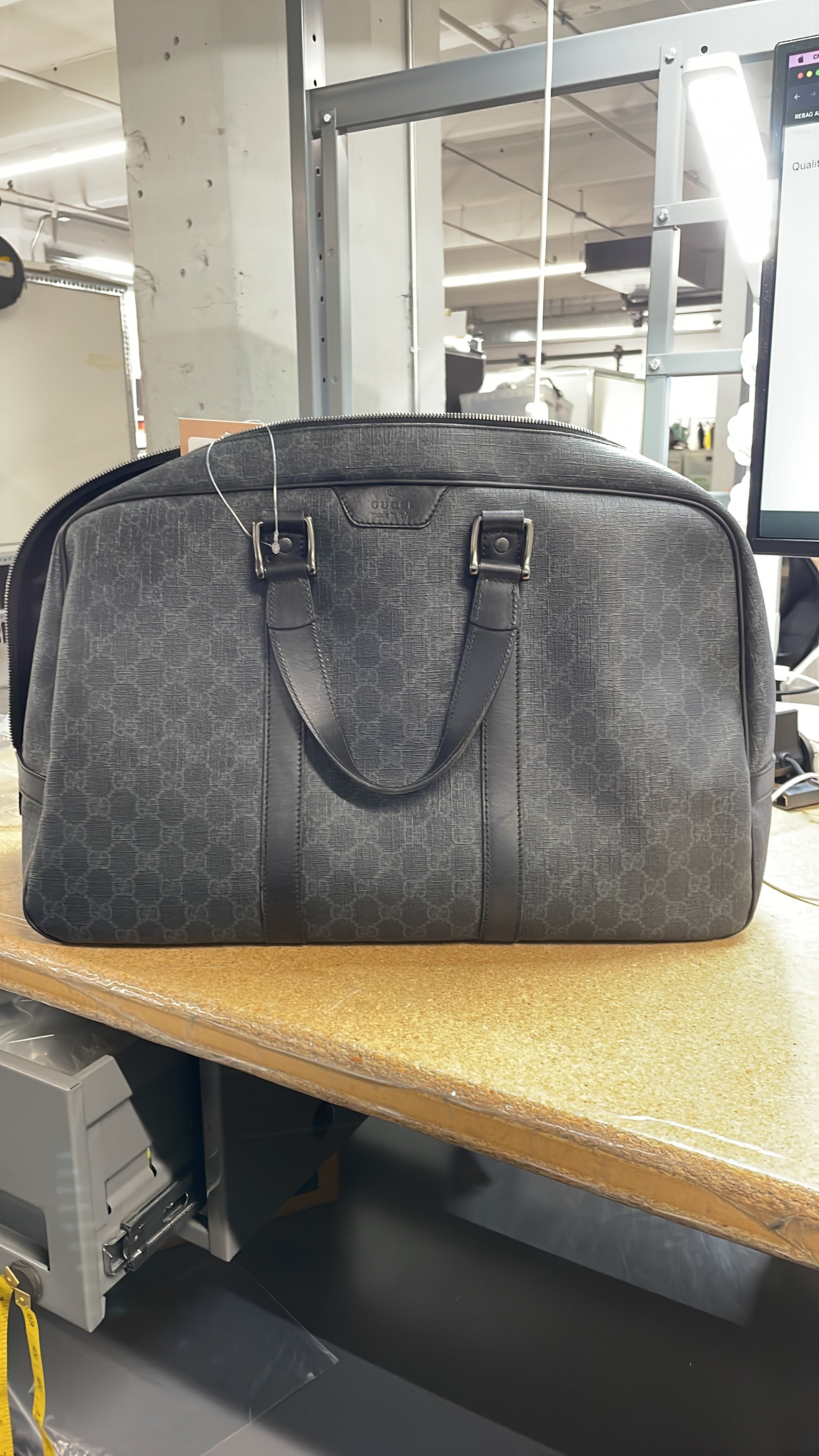 Zip Weekender Tote GG Coated Canvas Large