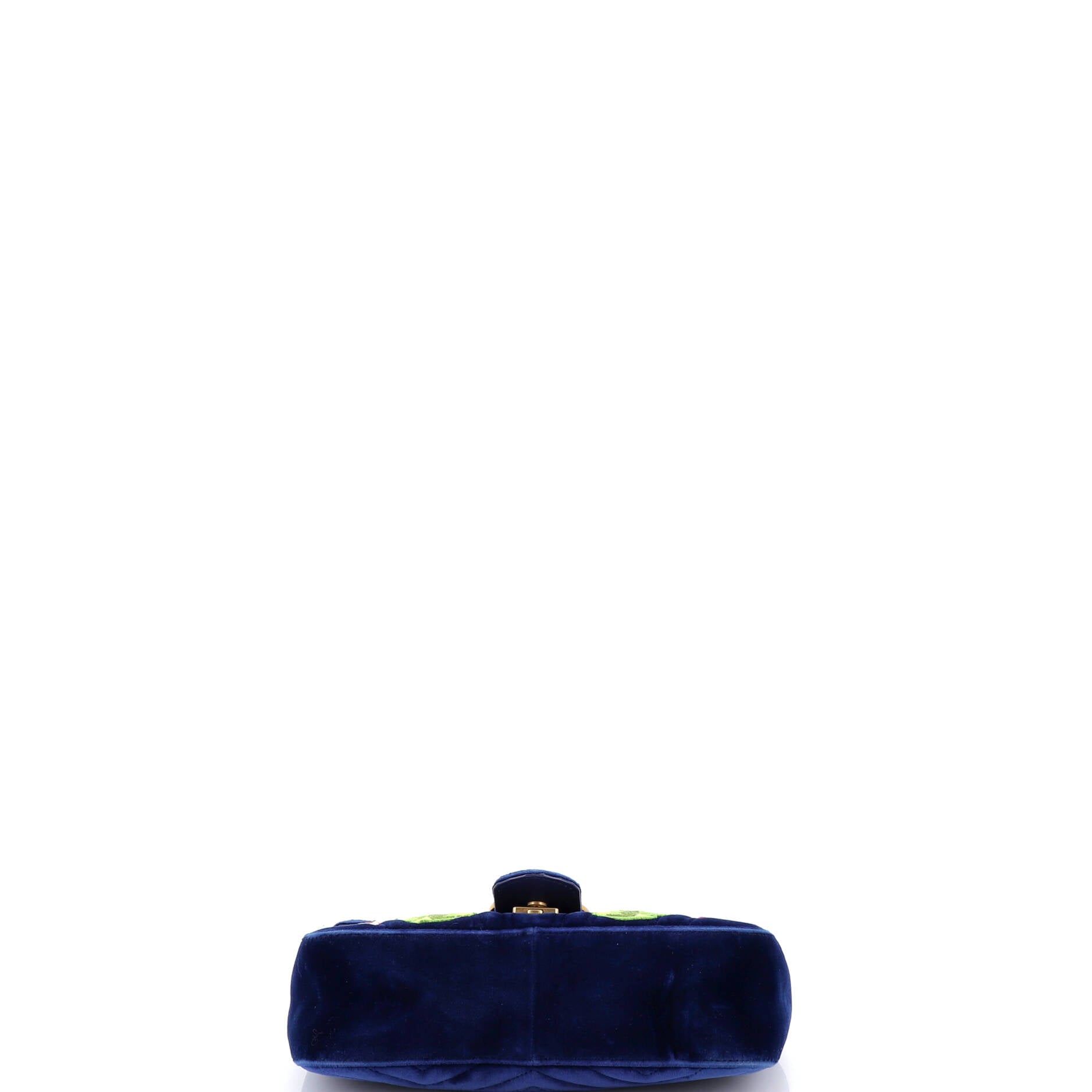 GG Marmont Flap Bag Embroidered Matelasse Velvet Small