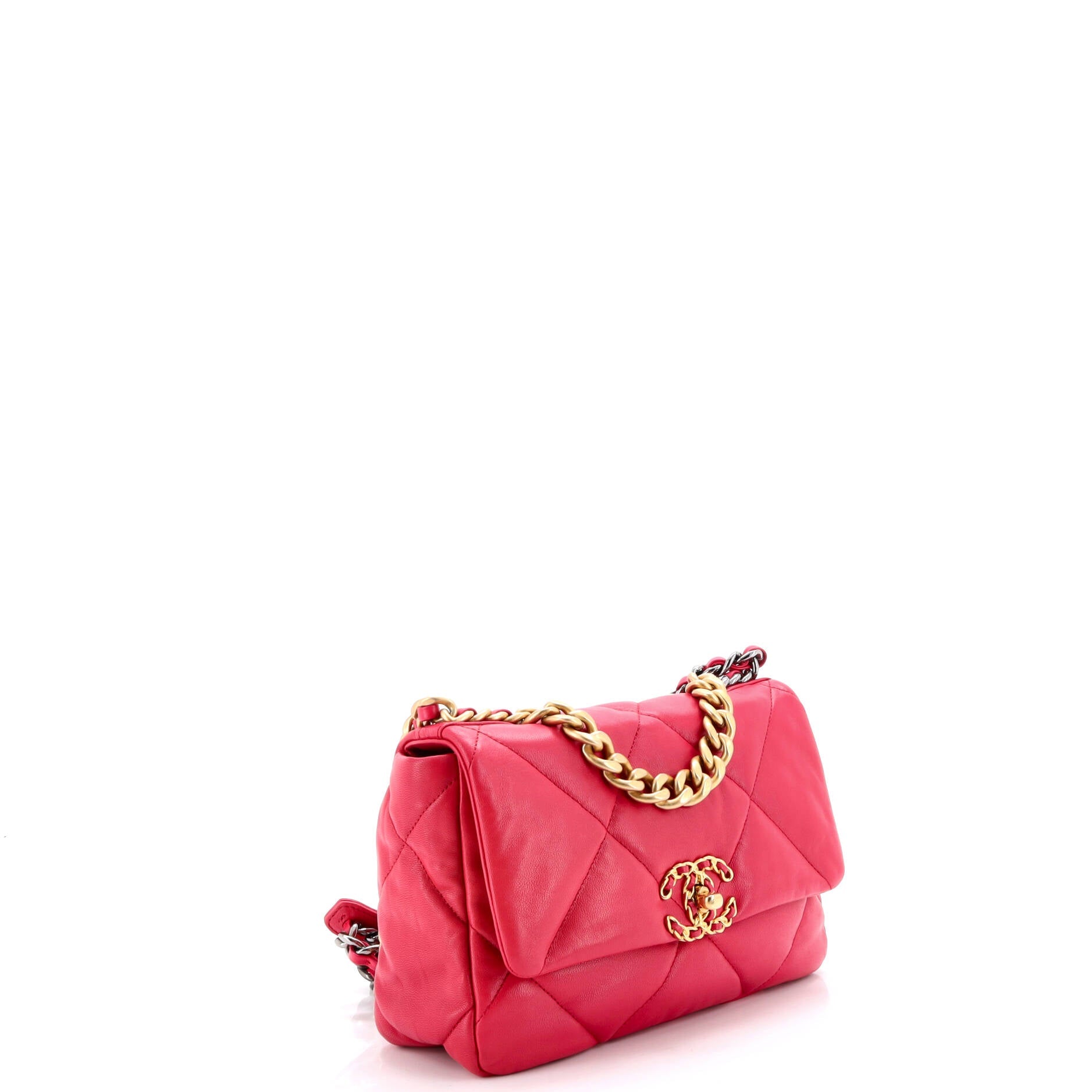 19 Flap Bag Quilted Leather Medium