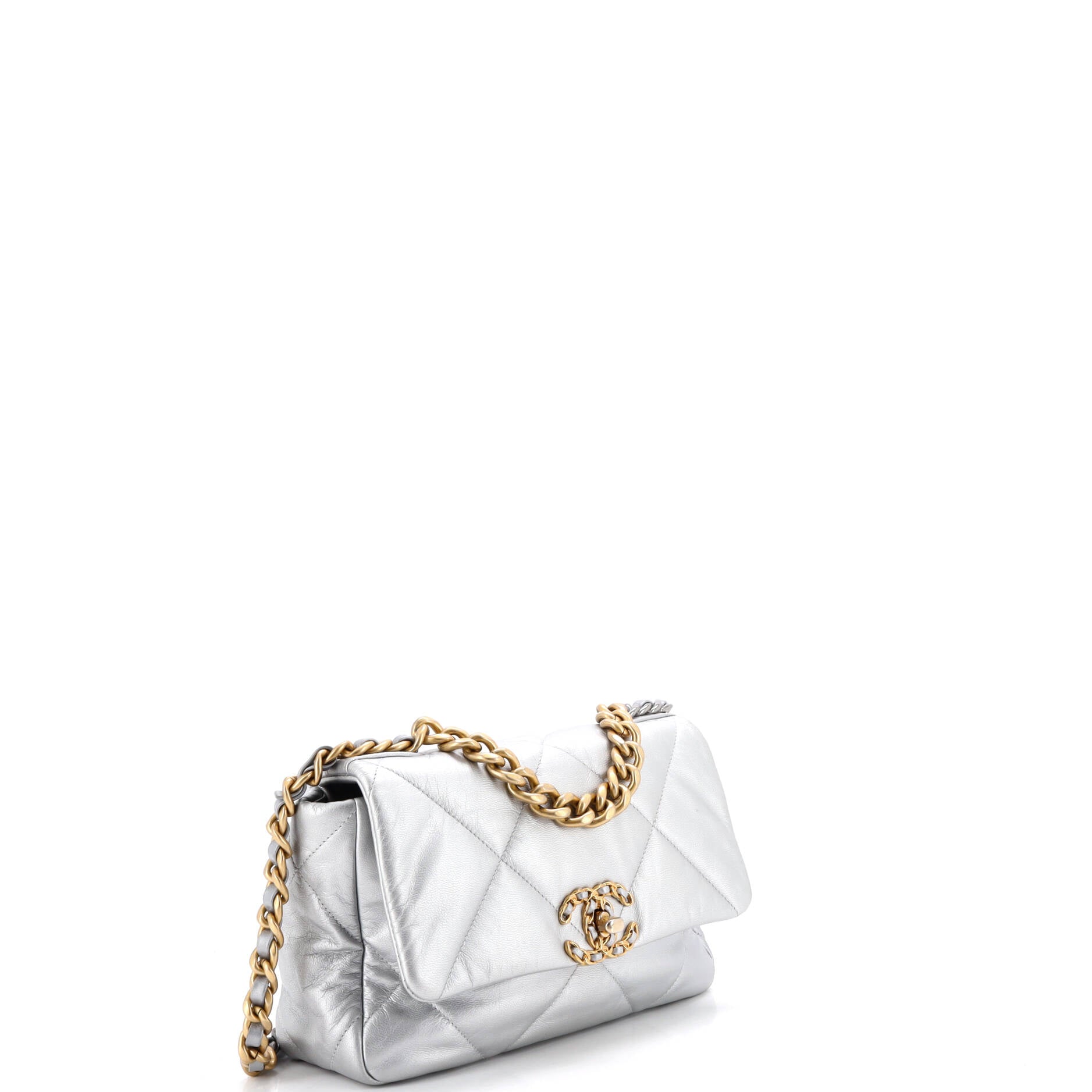 19 Flap Bag Quilted Leather Medium