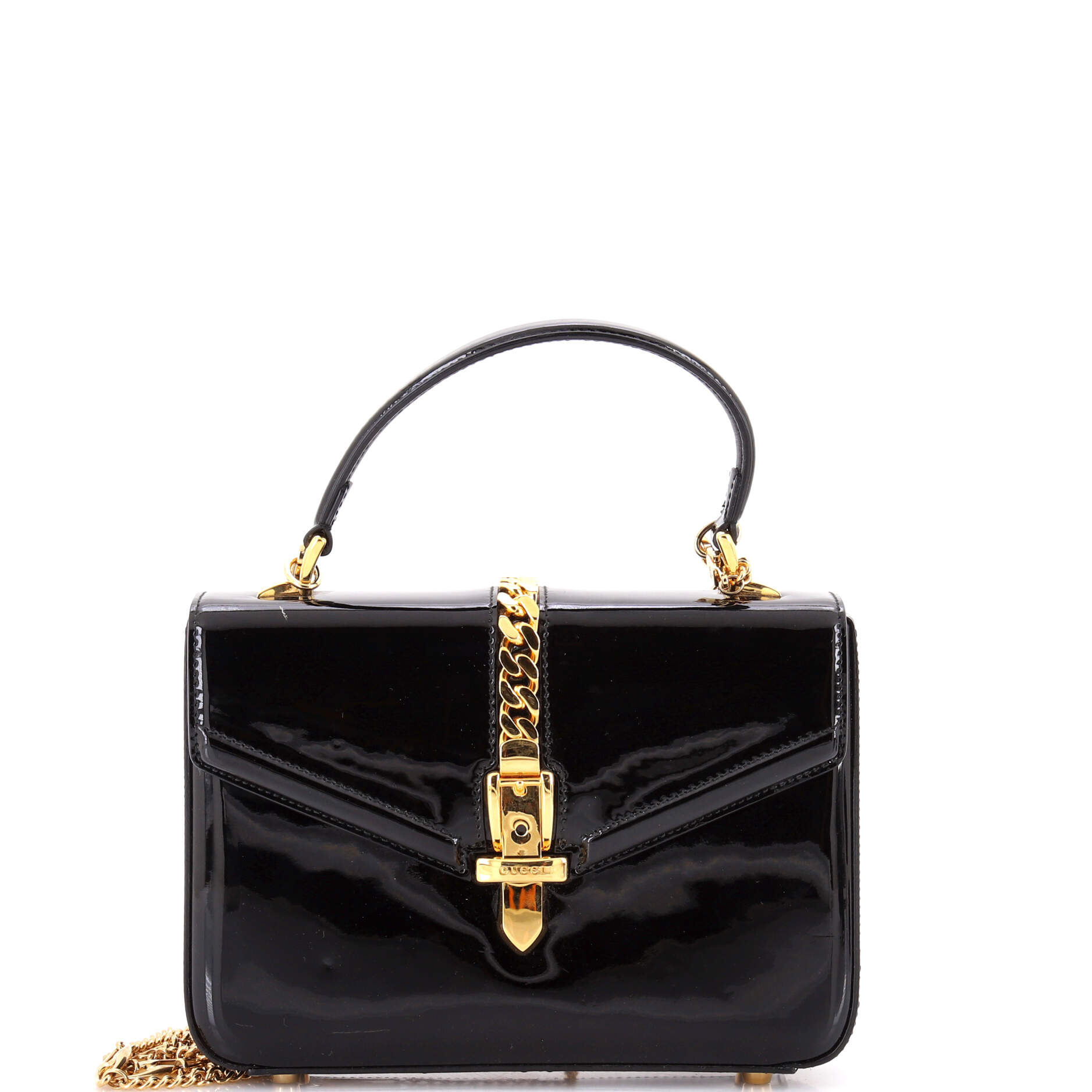 Sylvie 1969 Top Handle Bag Patent Mini