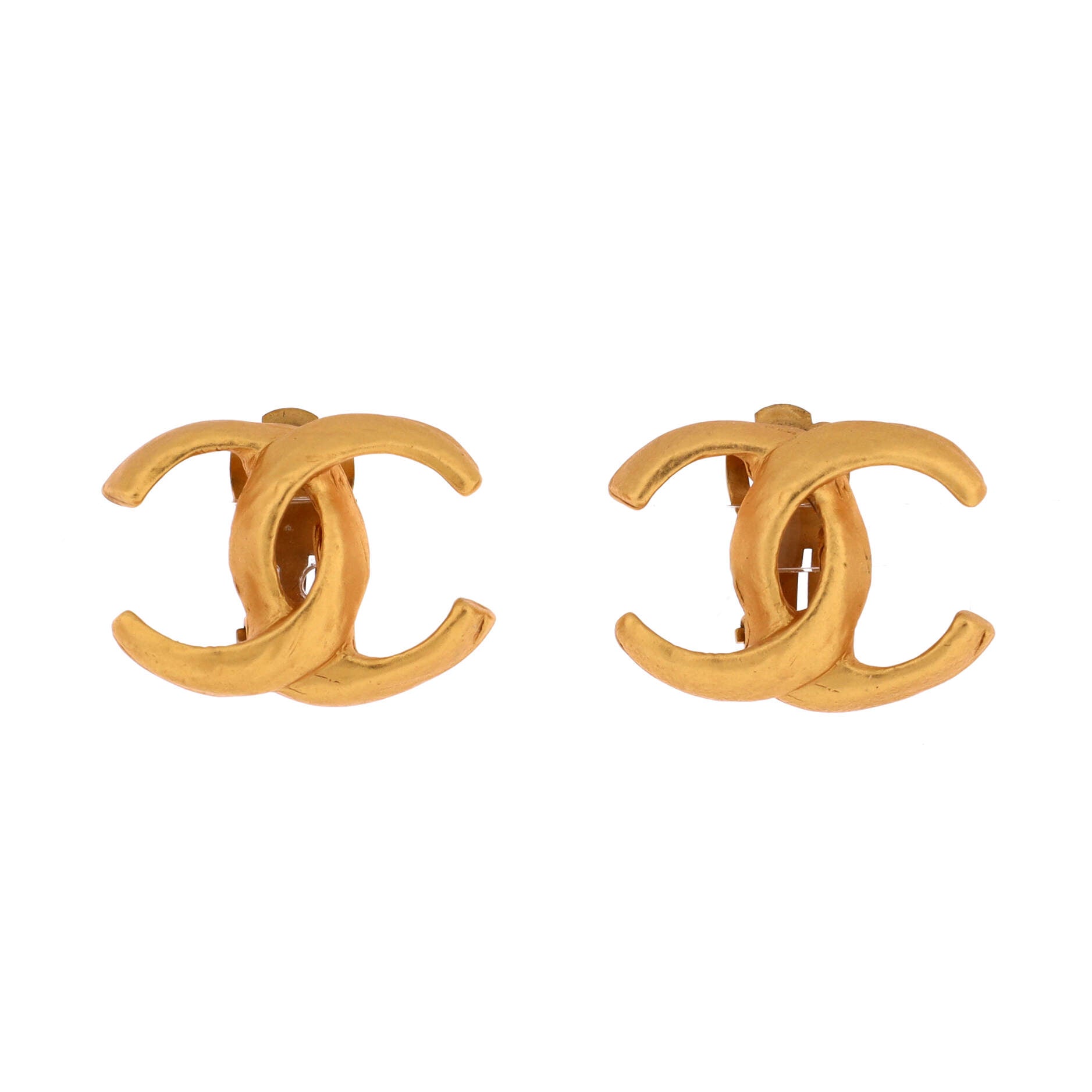 Vintage CC Clip-On Earrings Metal