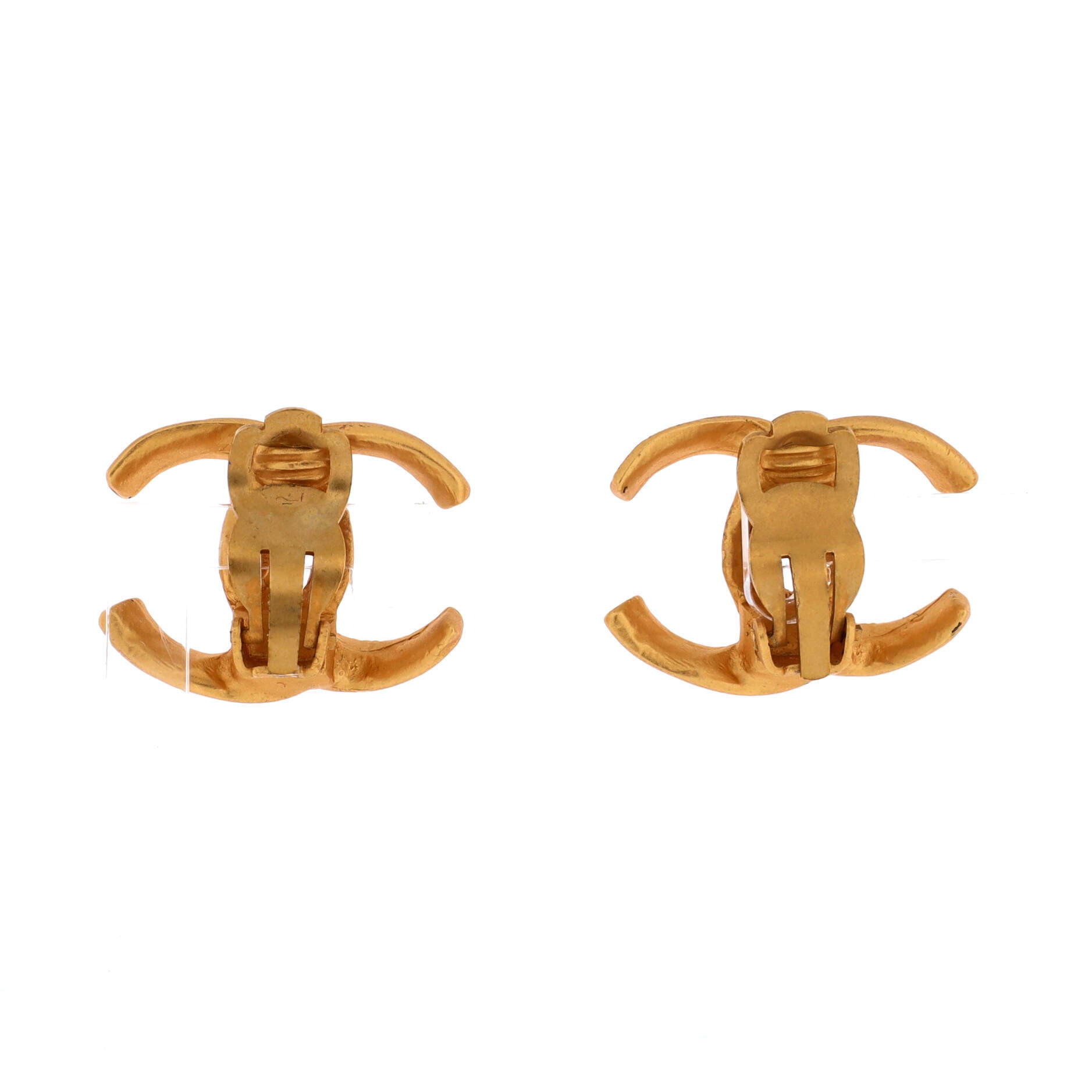 Vintage CC Clip-On Earrings Metal