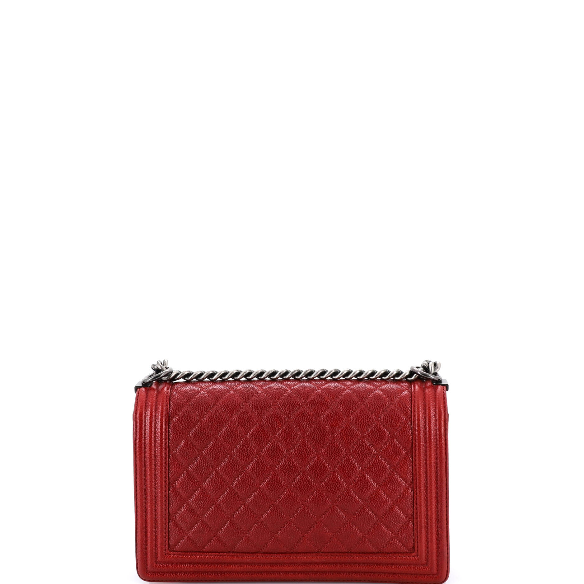 Boy Flap Bag Quilted Caviar New Medium