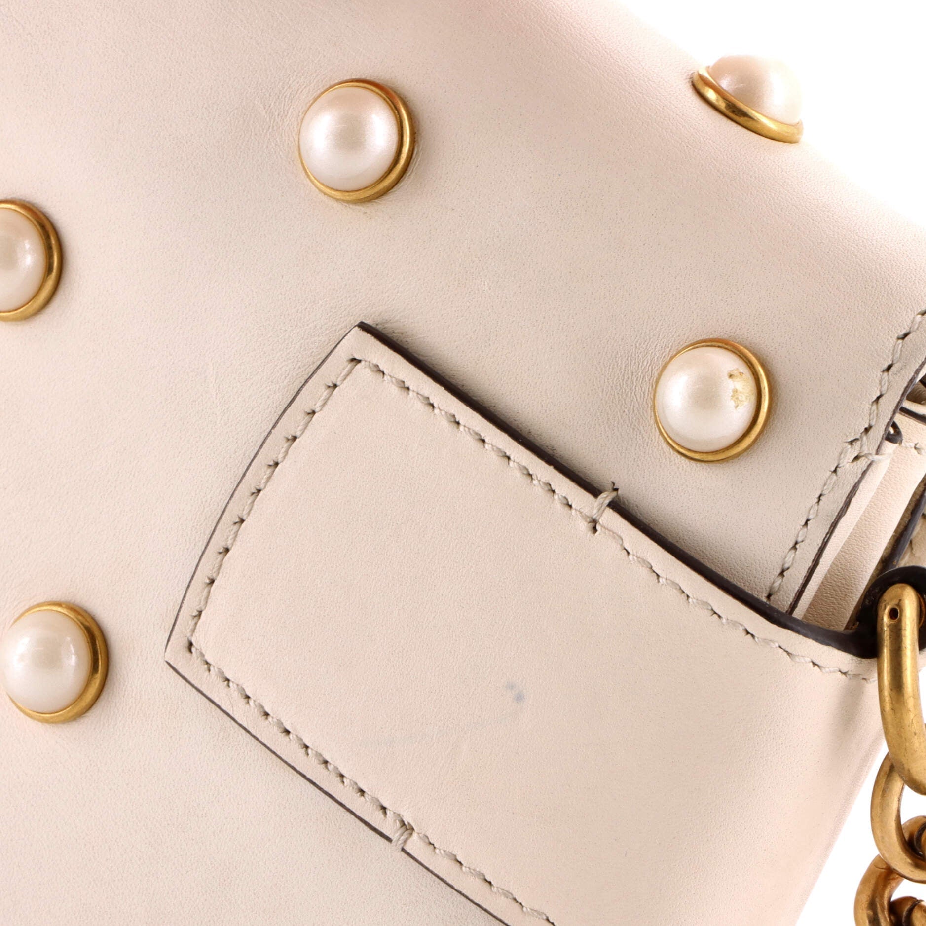 Broadway Pearly Bee Shoulder Bag Embellished Leather Mini