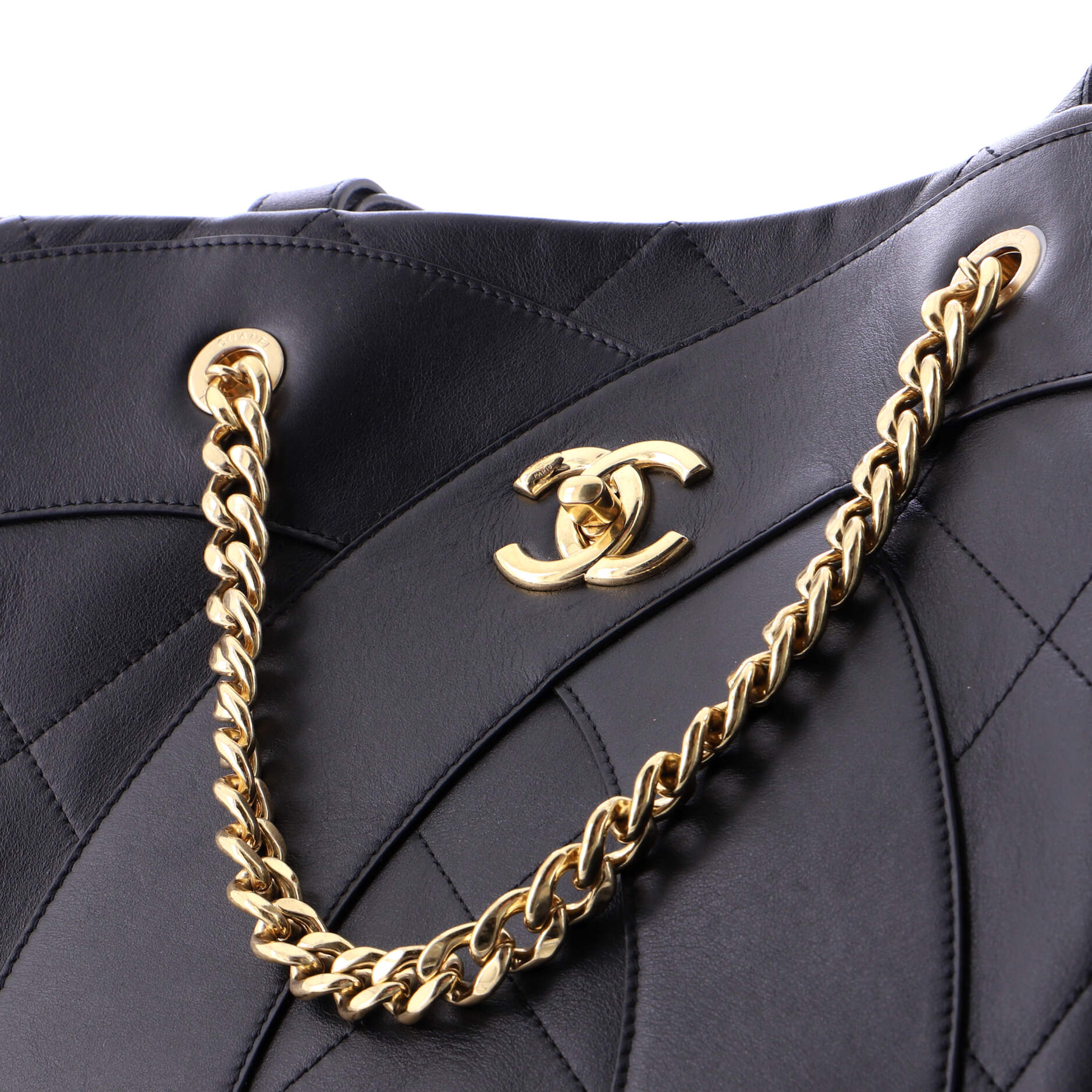 Club Monaco Shopping Tote Quilted Lambskin Large