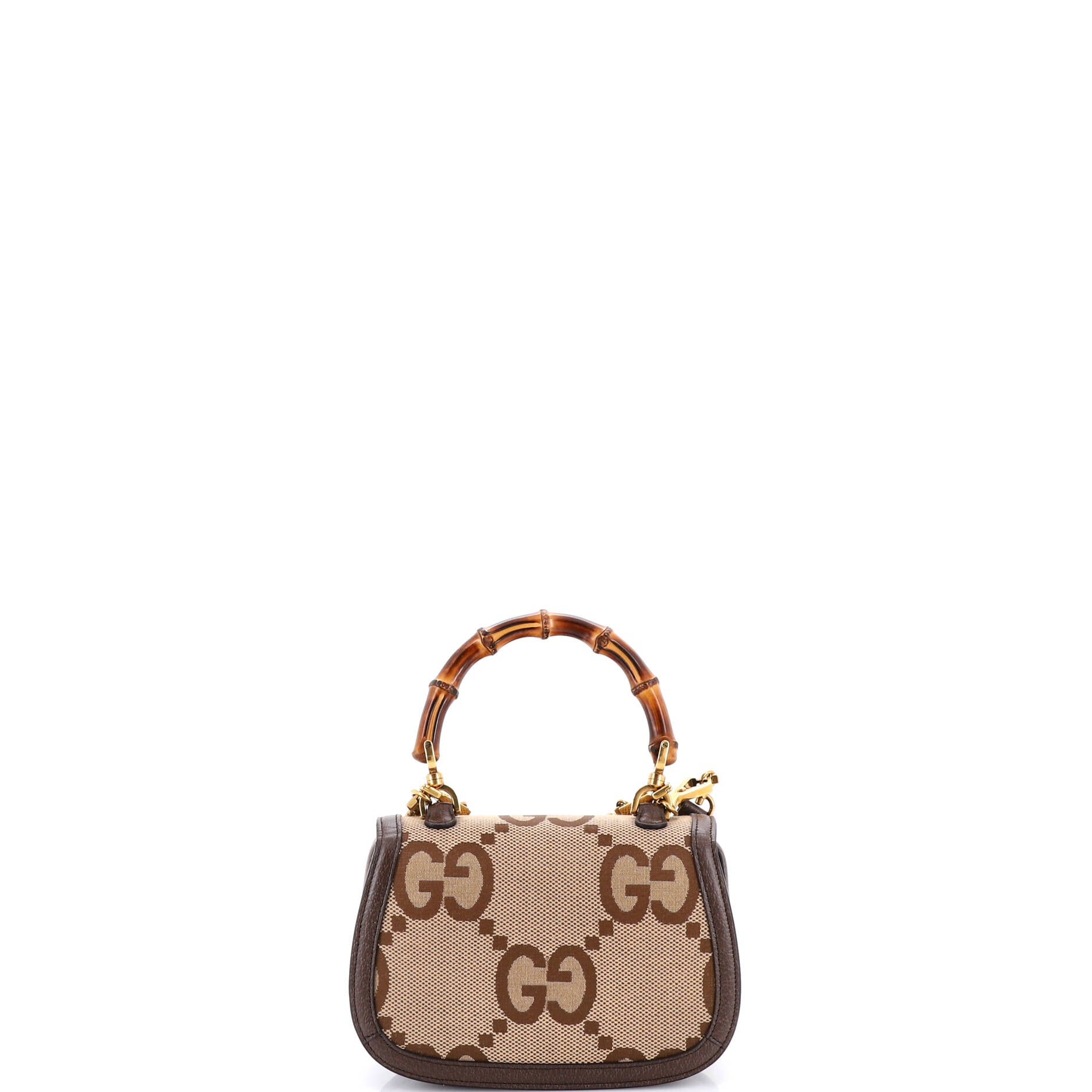Bamboo 1947 Top Handle Bag Jumbo GG Canvas Small