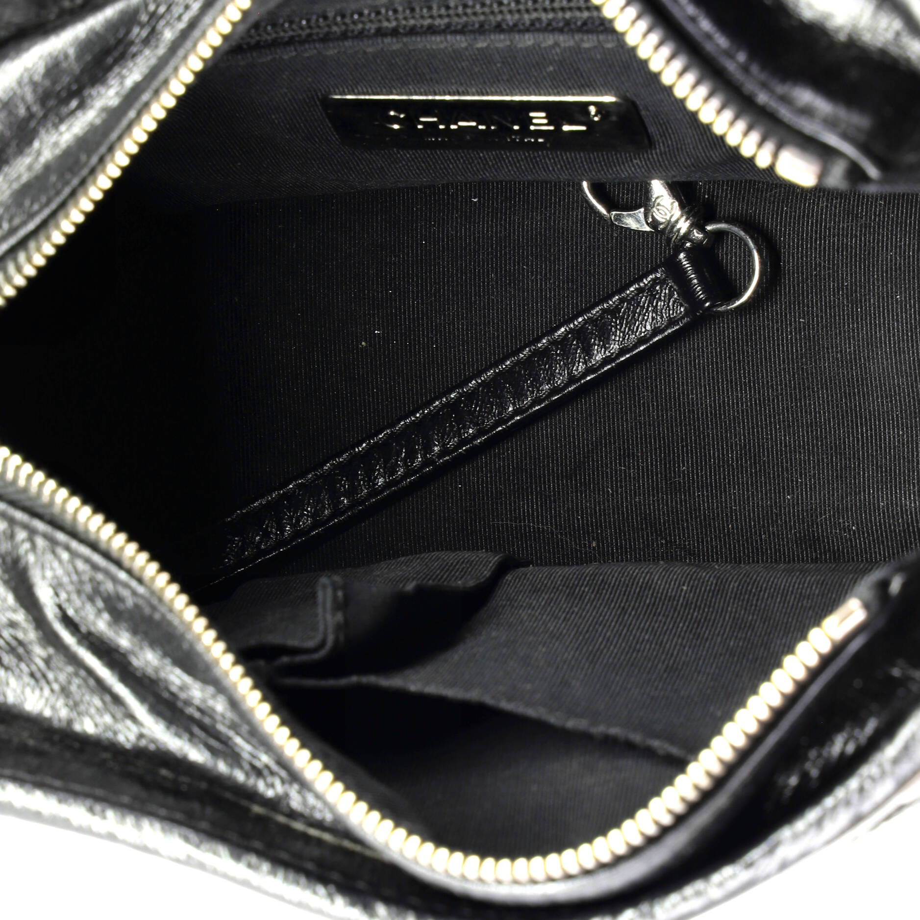 Gabrielle Hobo with Logo Handle Laser Cut Calfskin and Wool Felt Small