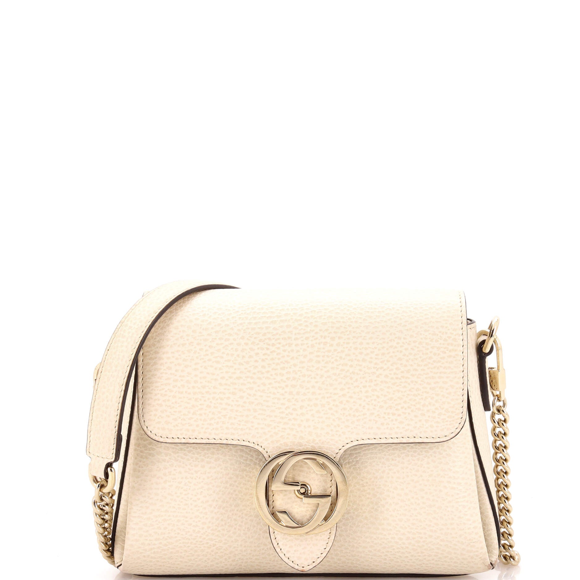 Interlocking Chain Crossbody Bag Leather Small