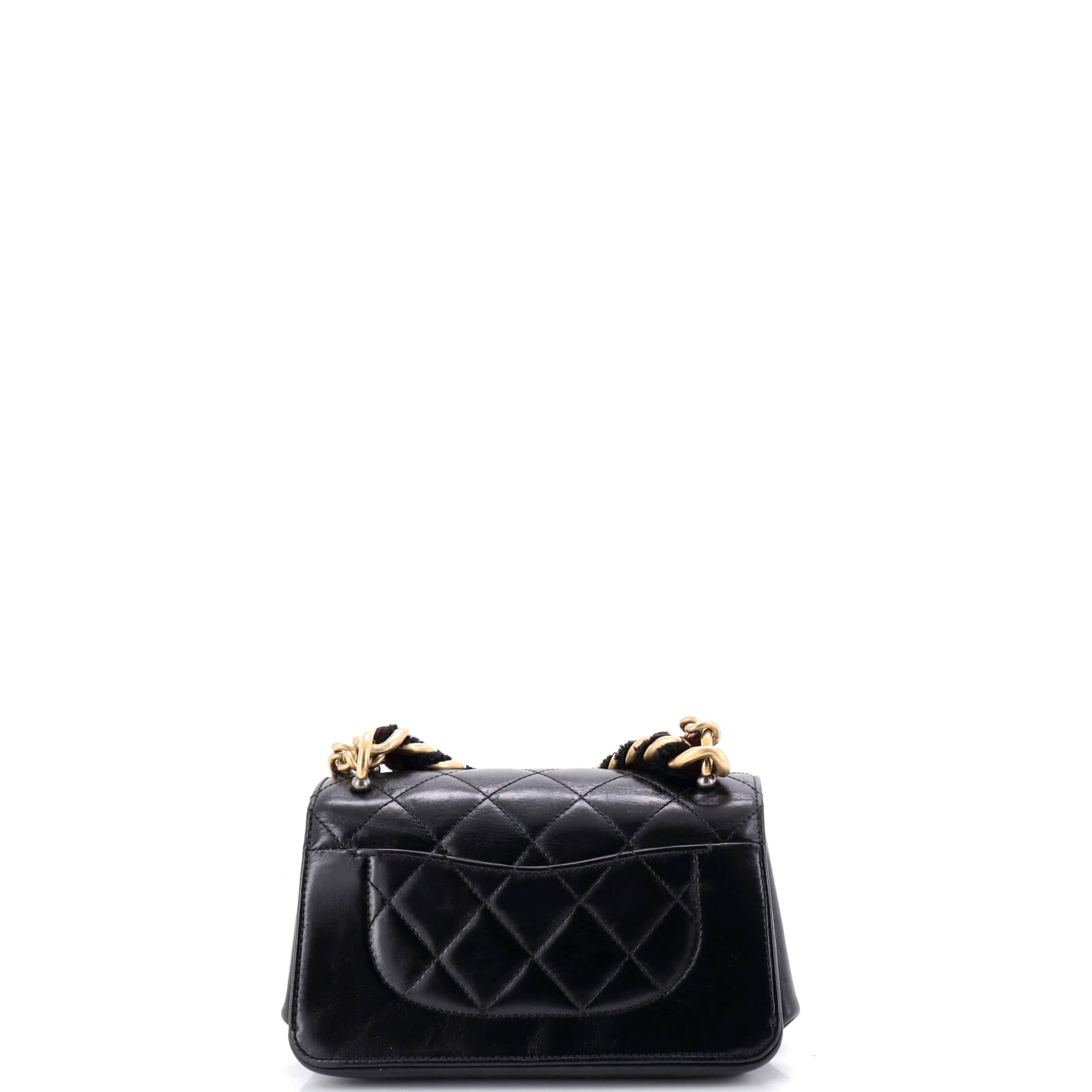 Paris-Cosmopolite Straight Lined Flap Bag Quilted Aged Calfskin Mini