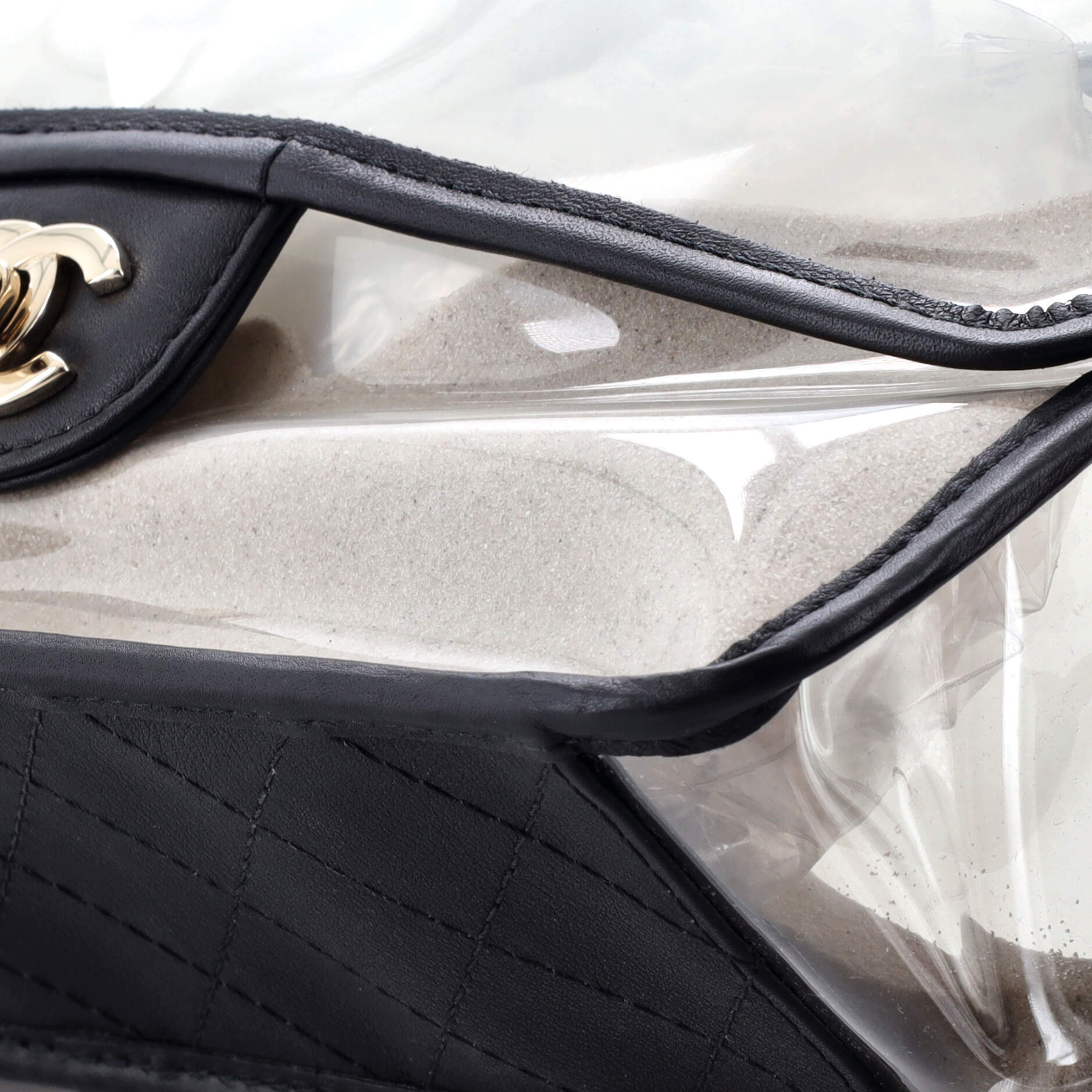Sand By The Sea Pearl Flap Bag PVC with Lambskin Medium