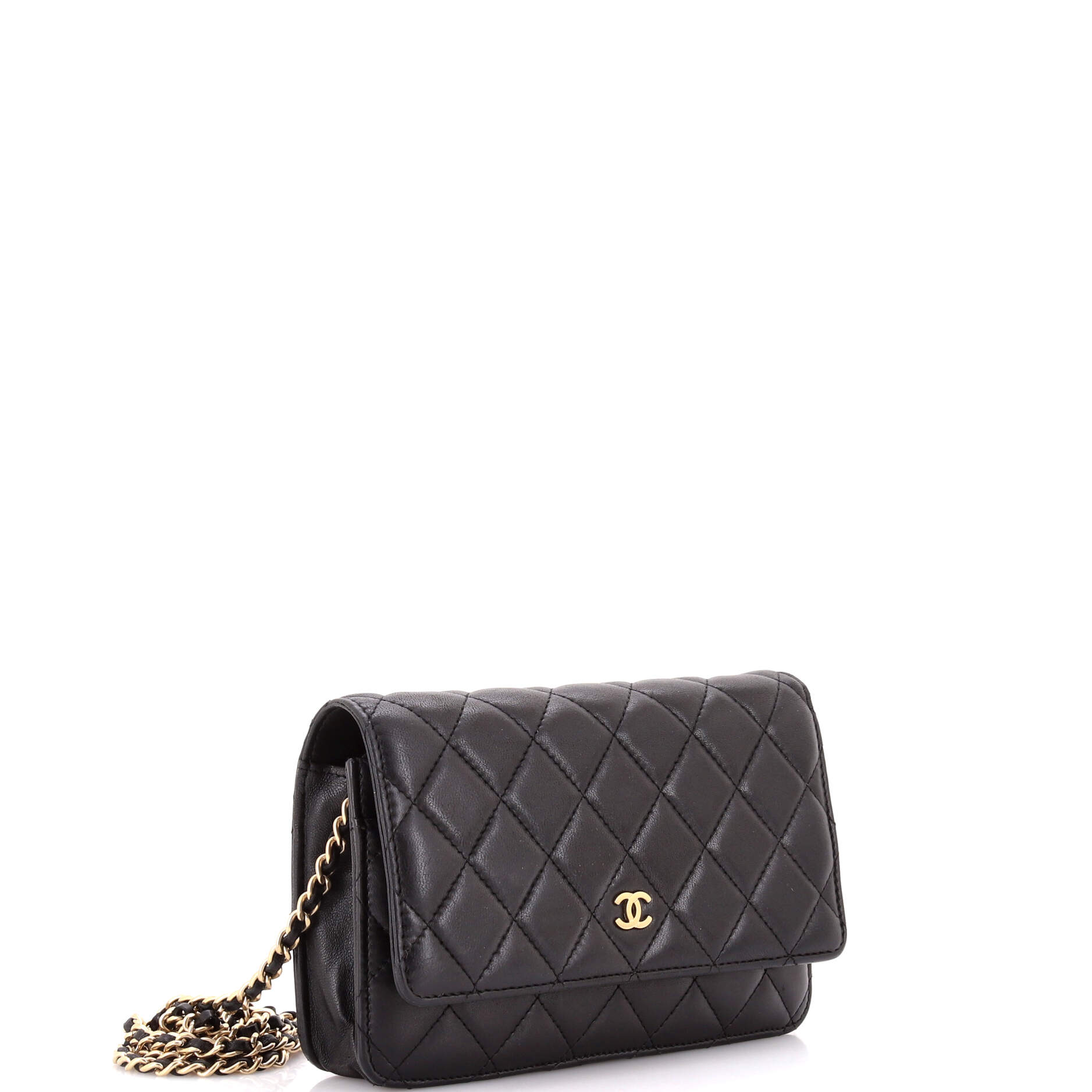 Wallet on Chain Quilted Lambskin