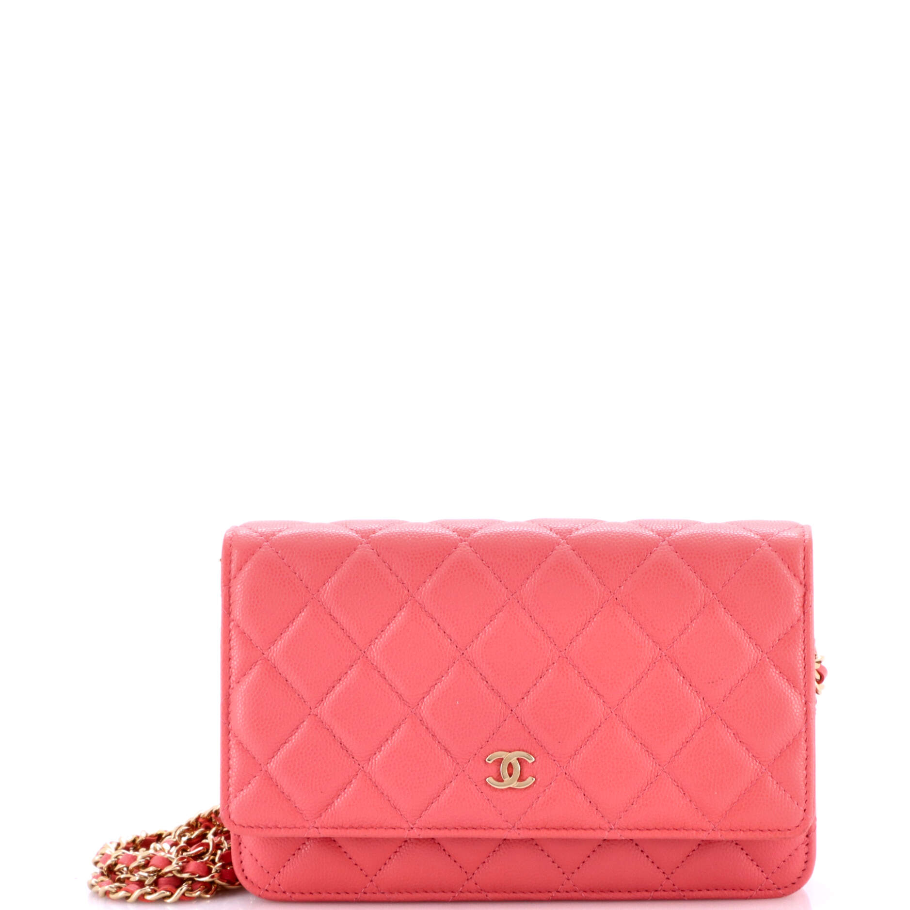 Wallet on Chain Quilted Caviar