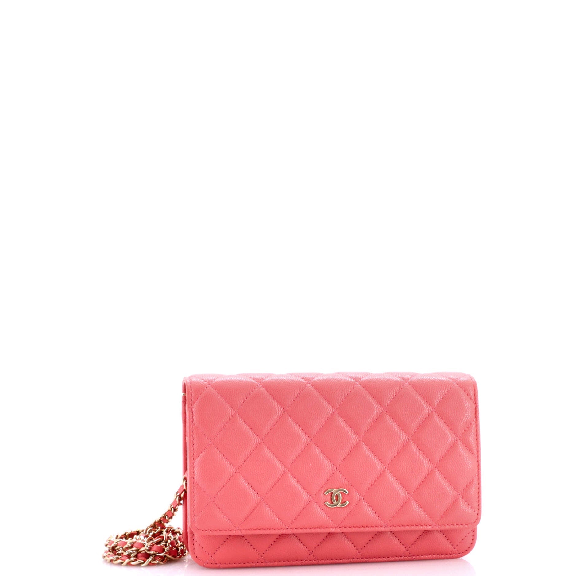 Wallet on Chain Quilted Caviar