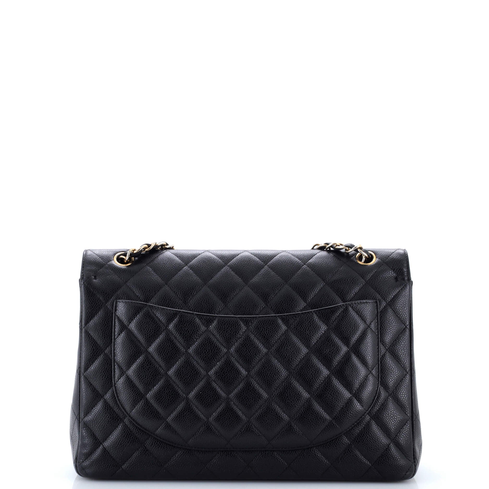 Classic Double Flap Bag Quilted Caviar Maxi
