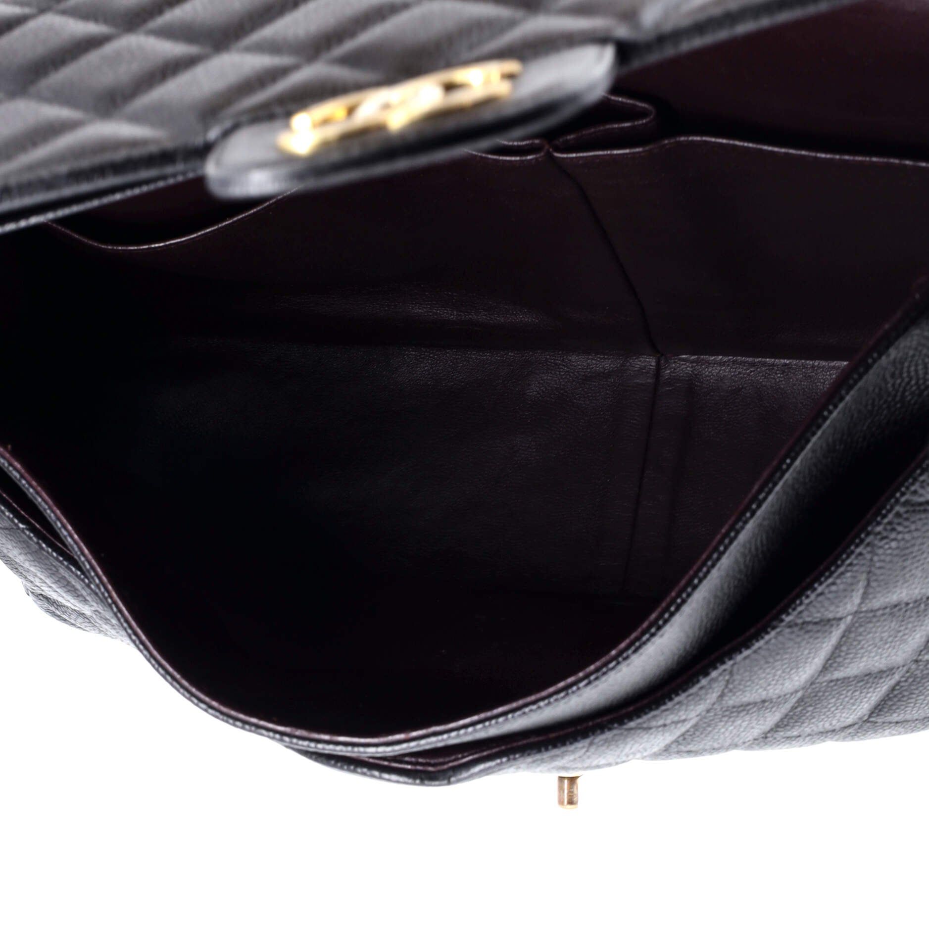 Classic Double Flap Bag Quilted Caviar Maxi