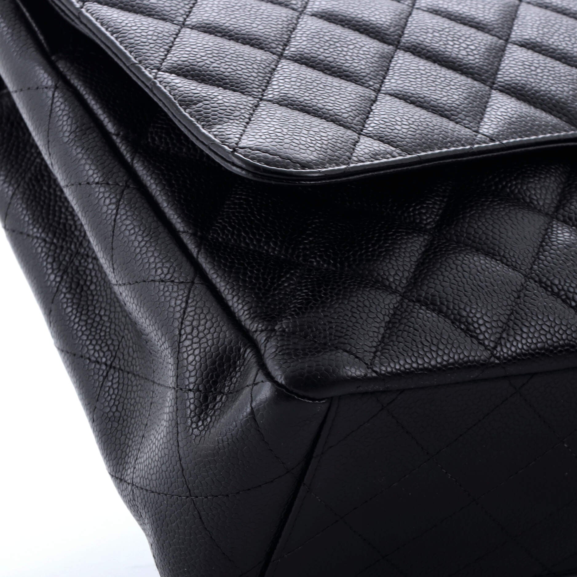 Classic Double Flap Bag Quilted Caviar Maxi