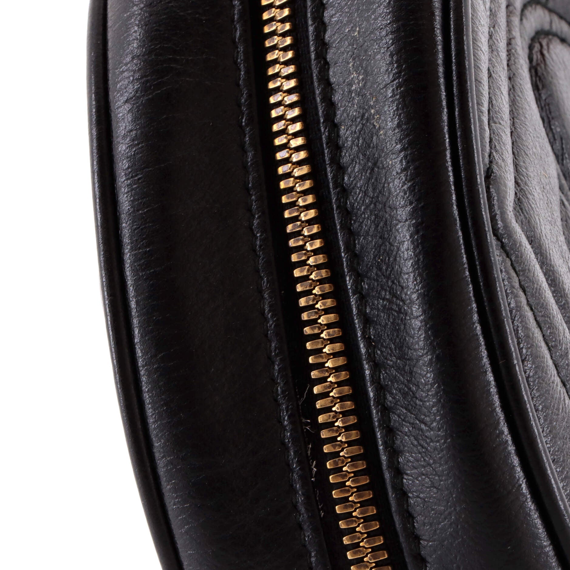 GG Marmont Round Shoulder Bag Matelasse Leather Mini