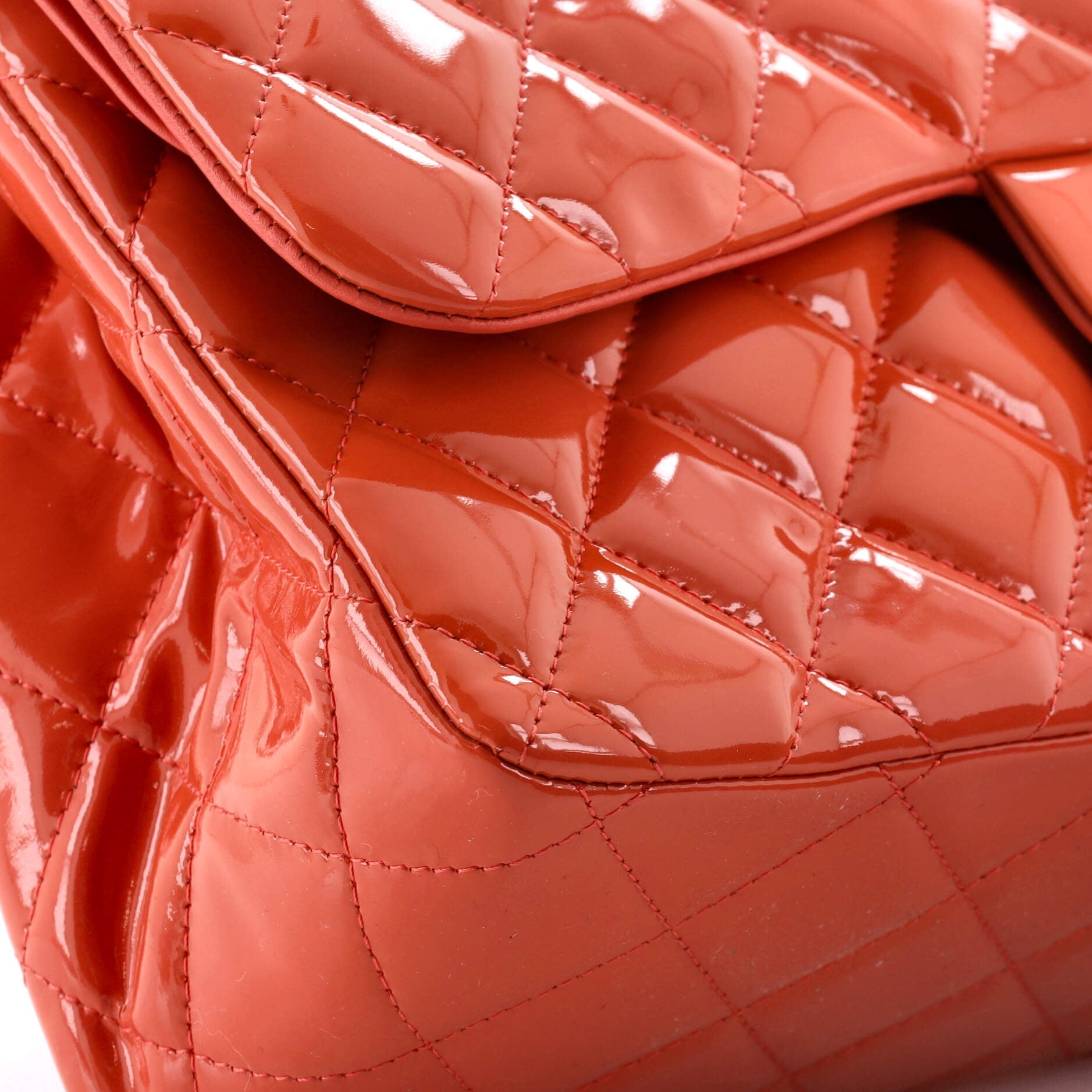 Classic Double Flap Bag Quilted Patent Jumbo
