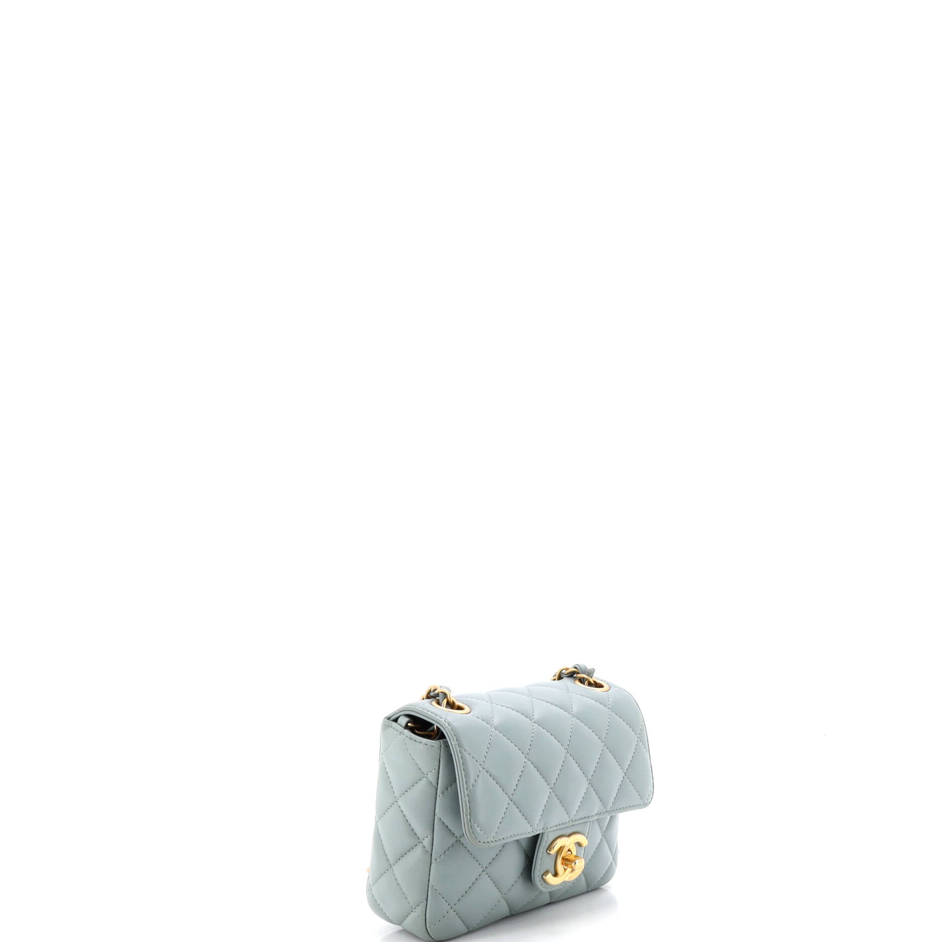 Casino Royale Charms Square Flap Bag Quilted Lambskin with Enamel Mini