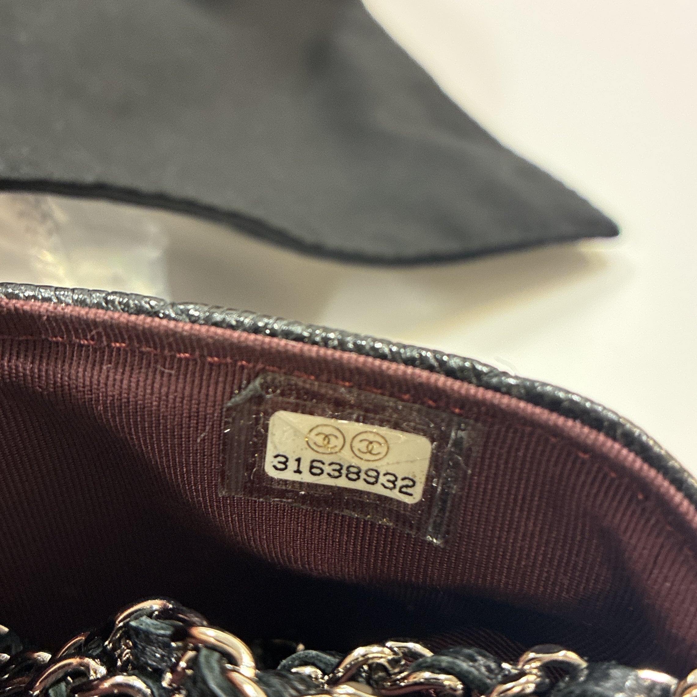 Classic Sunglasses Case with Chain Quilted Caviar