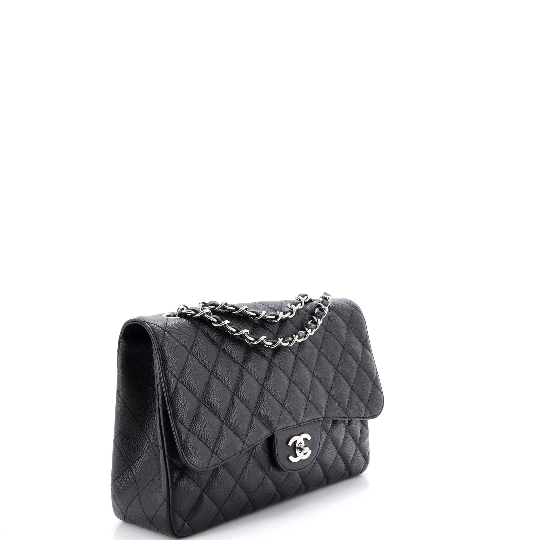 Vintage Classic Single Flap Bag Quilted Caviar Jumbo